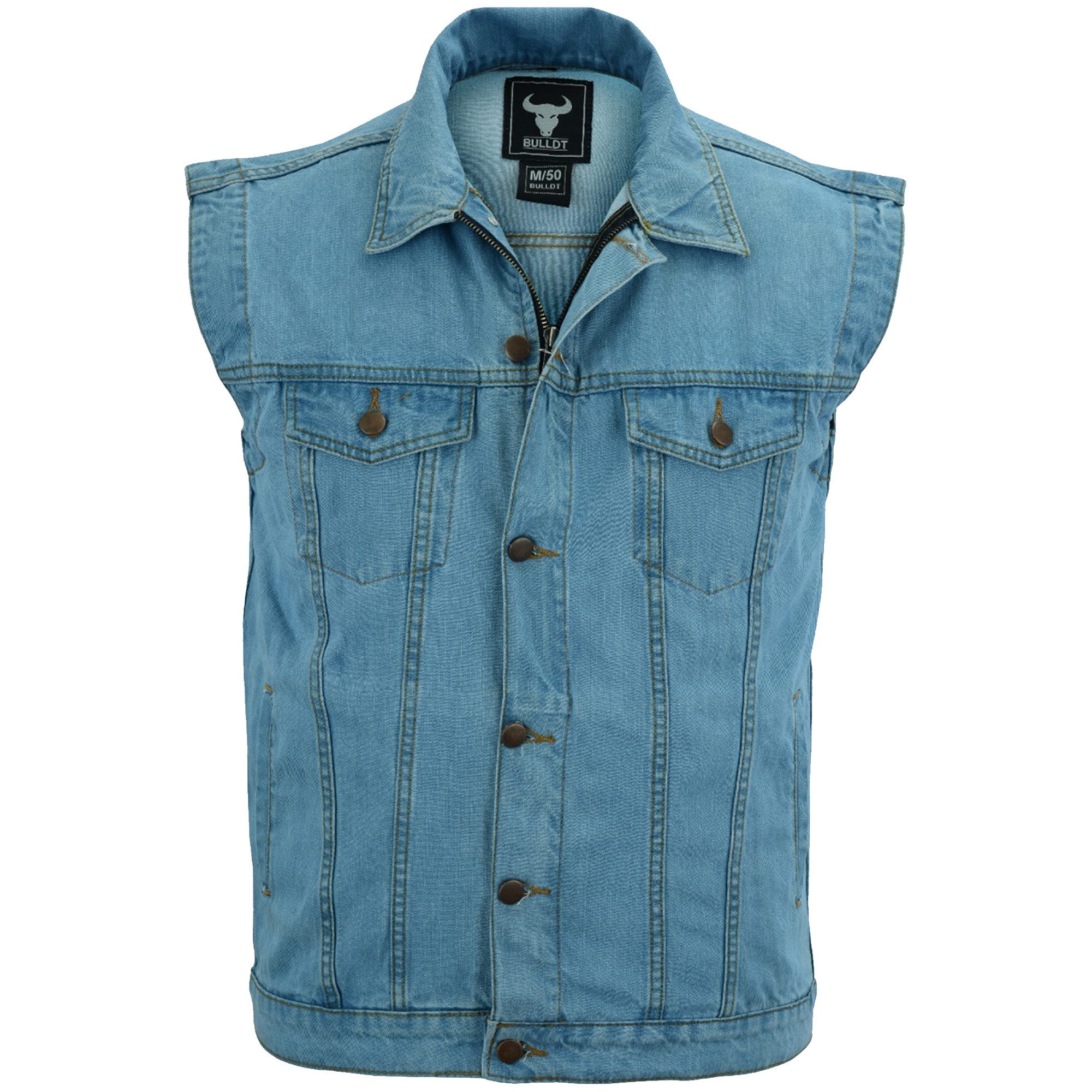 BULLDT Motorradweste BLD698 Jeansweste Biker Kutte Denimweste Bikerweste Mo günstig online kaufen