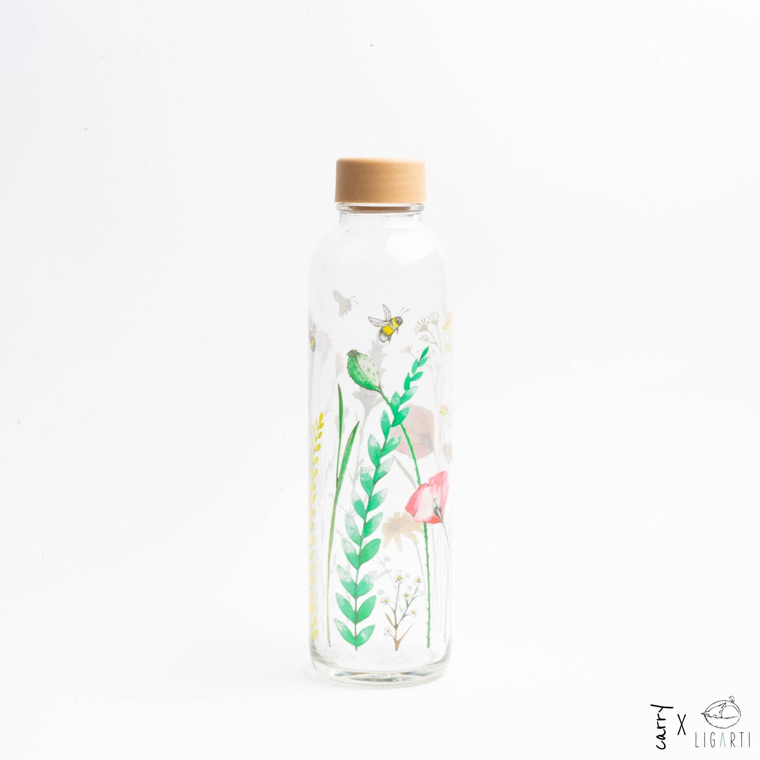 CARRYON Trinkflasche Glastrinkflasche LET THE BEES BE