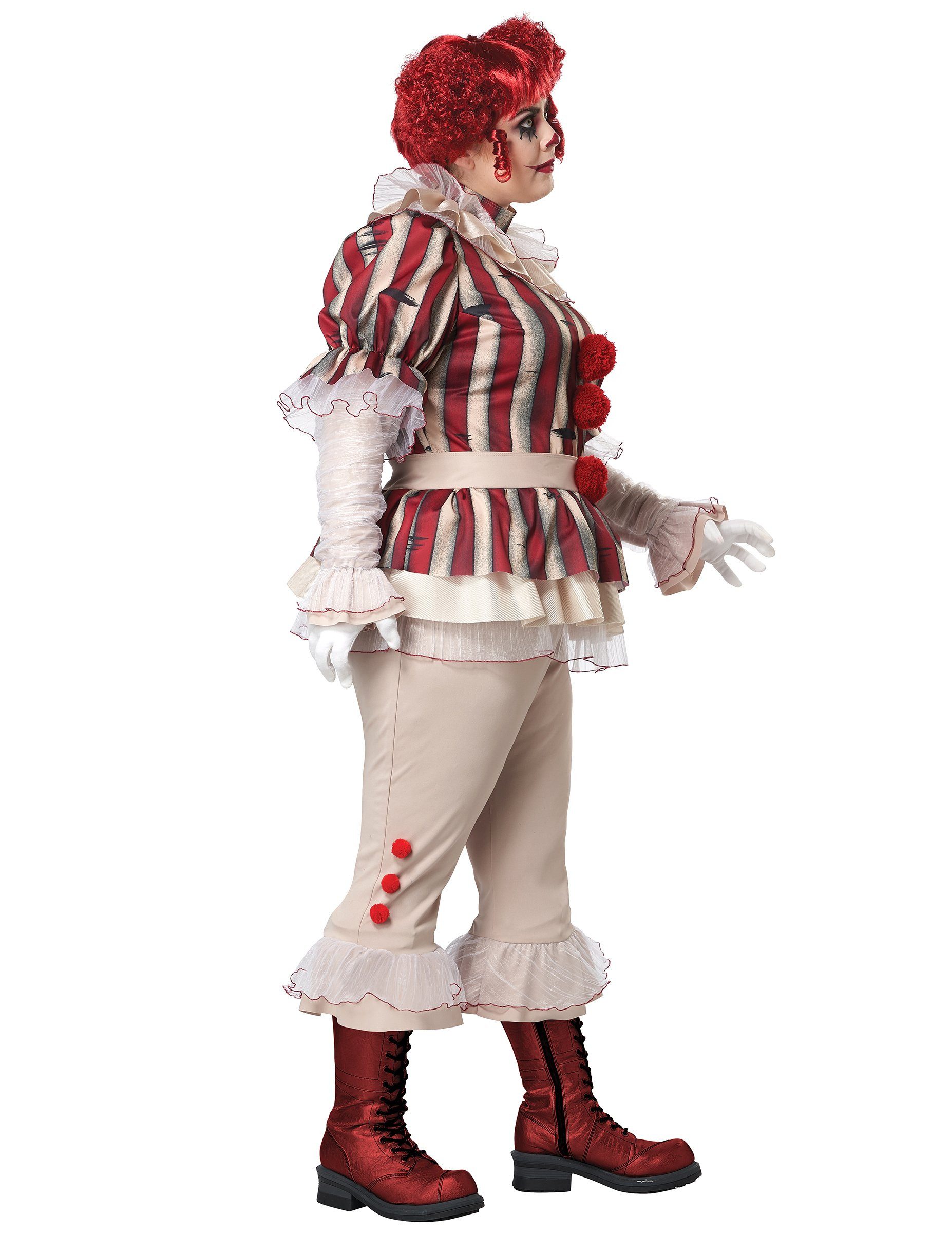 California Costumes Kostüm Psychoclown Kostüm Deluxe, Plus Size Damen