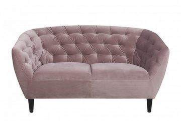 ebuy24 Sofa Rian 2 Personen Sofa rosa mit schwarzen Beinen., 1 Teile