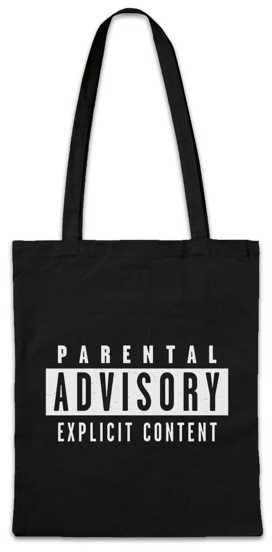 Beuteltasche Parental Advisory Explicit Content Stofftasche Rap Hip Hop Music Musik
