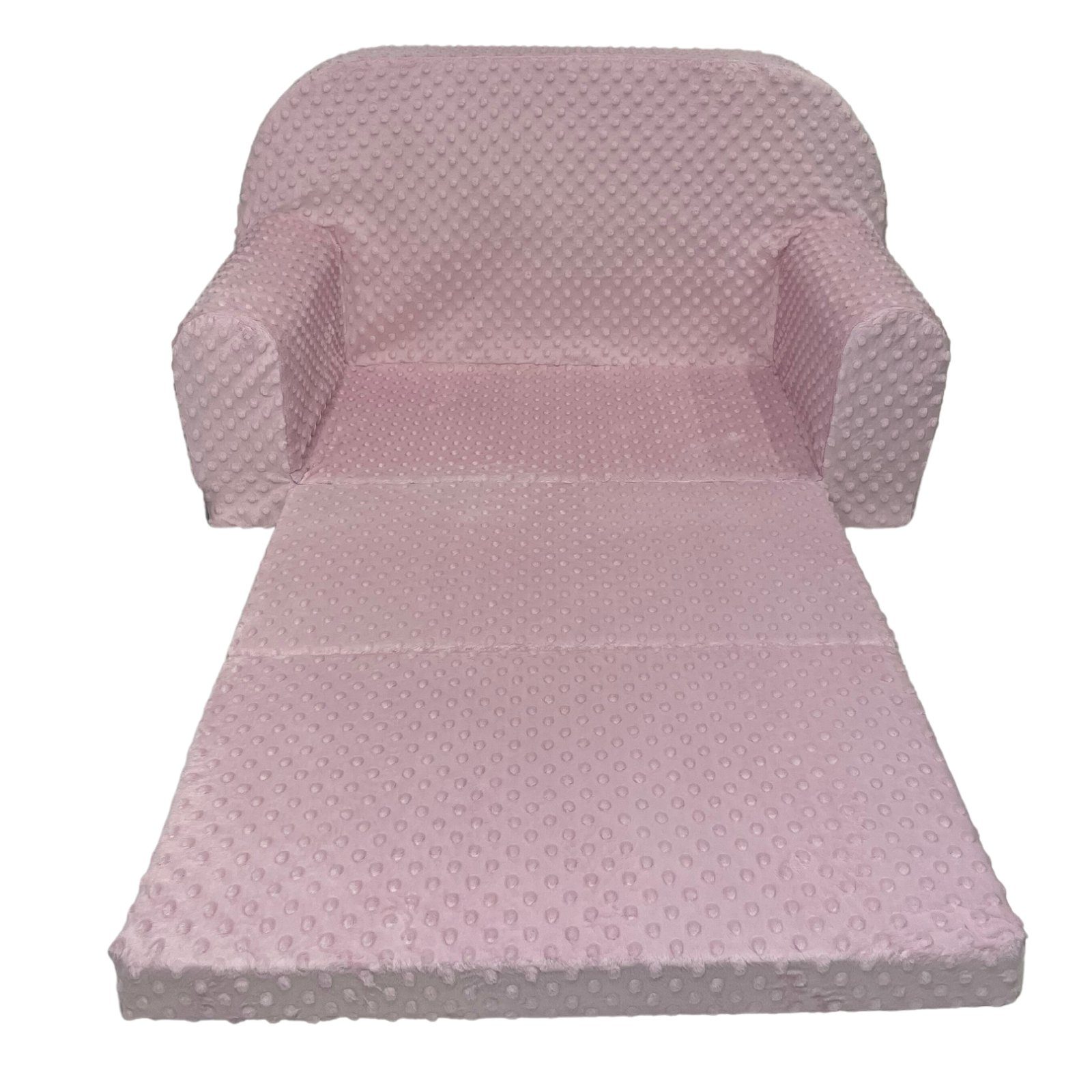 MINI Kindercouch Kindersofa W455 Rosa Kindersofa Plüsch Plüsch FORTISLINE