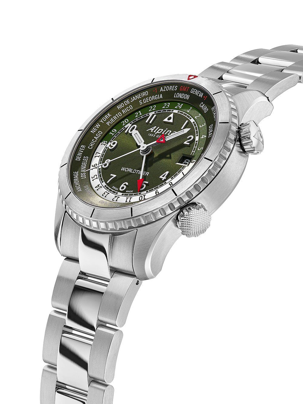 Alpina Quarzuhr Alpina AL-255GR4S26B Startimer Pilot Worldtimer Herrenuhr 41mm Alpina AL-255GR4S26B Startimer Pilot Worldtimer Herrenuhr 41mm
