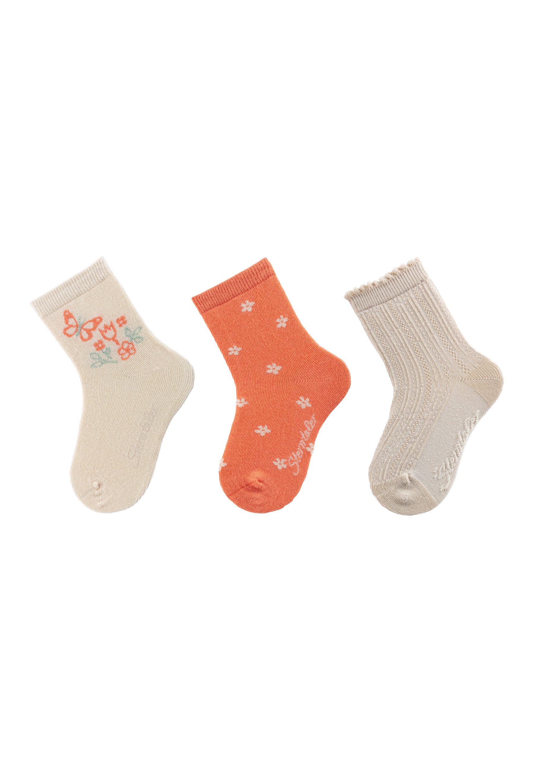 Feinsöckchen Socken 3er-Pack Blumen