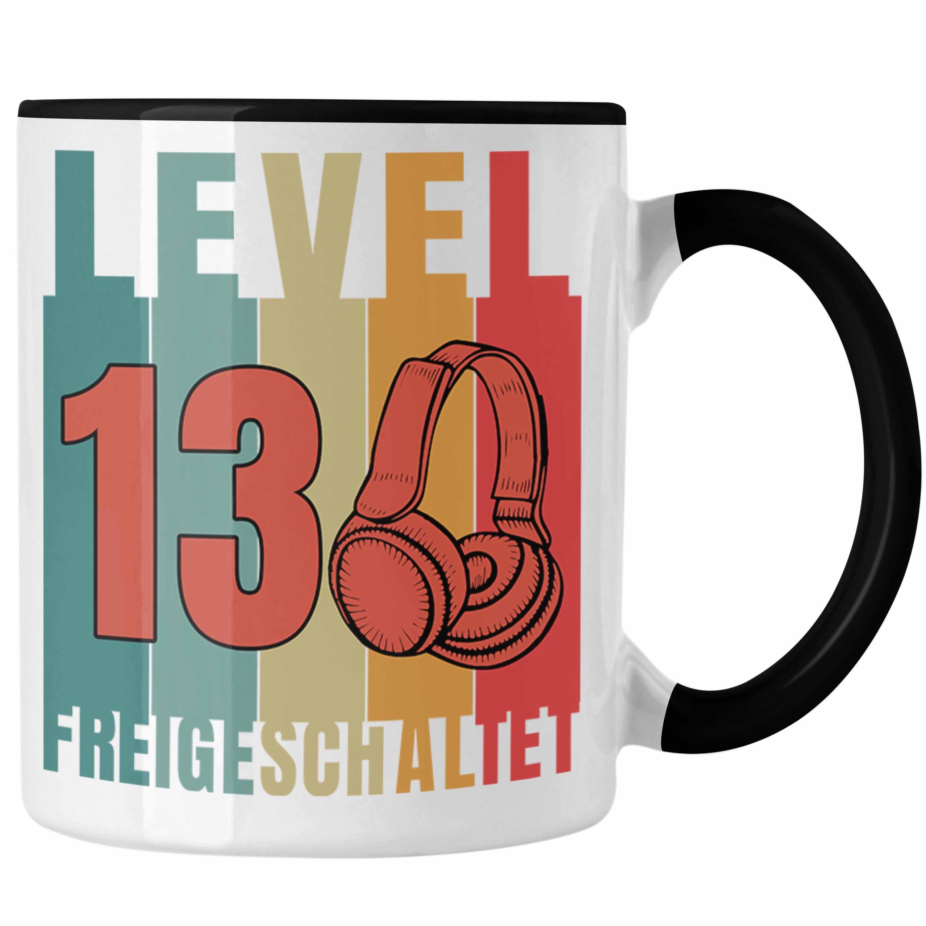 Trendation Tasse Trendation - 13. Geburtstag Junge Lustige Gamer Tasse Zocker Geschenk Gamer Gamergirl Geschenkidee Geburtstag 13er Geburtstag Schwarz