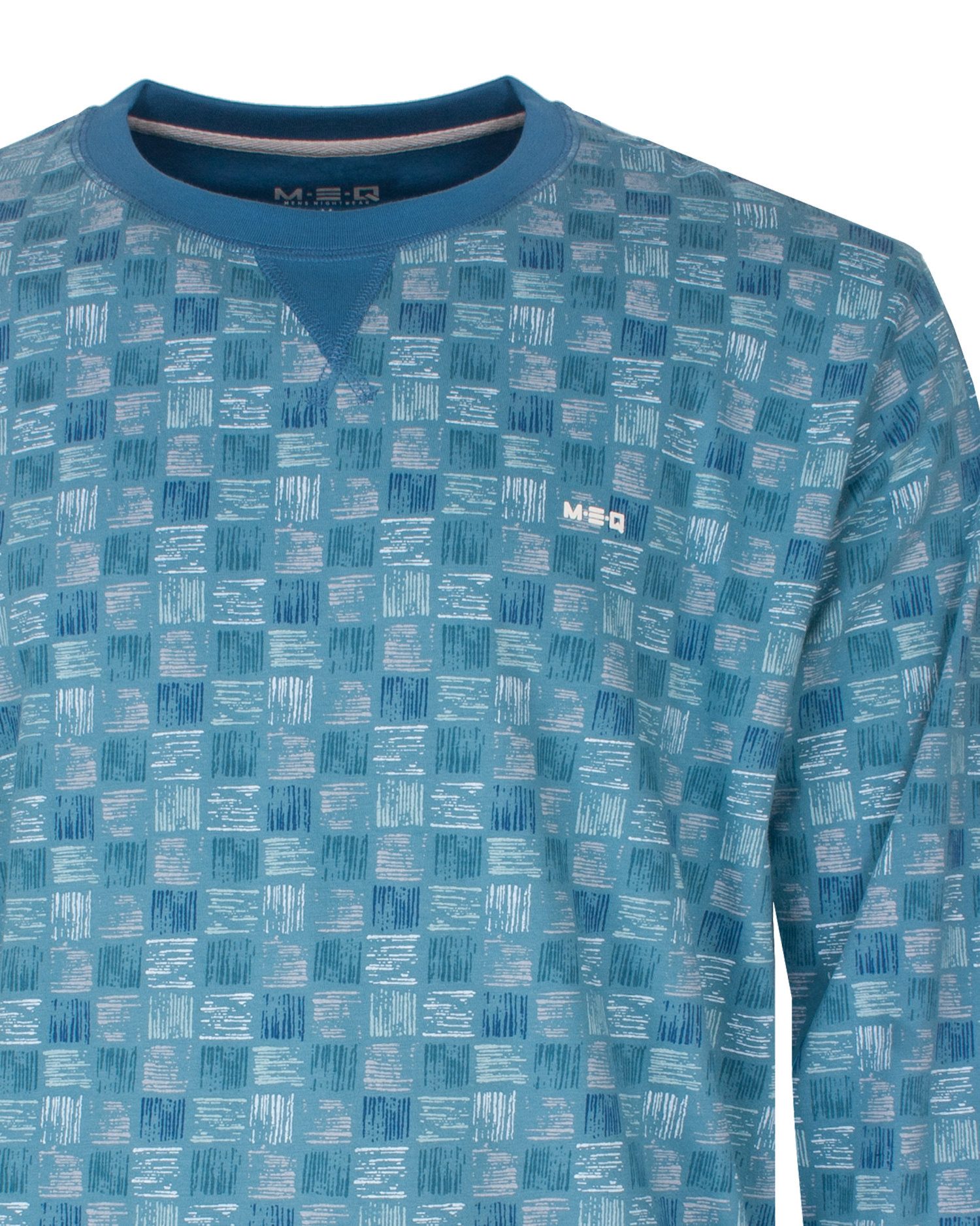 M.E.Q. Schlafanzug Herren Pyjama mit Bündchen (2 tlg) Baumwolle günstig online kaufen