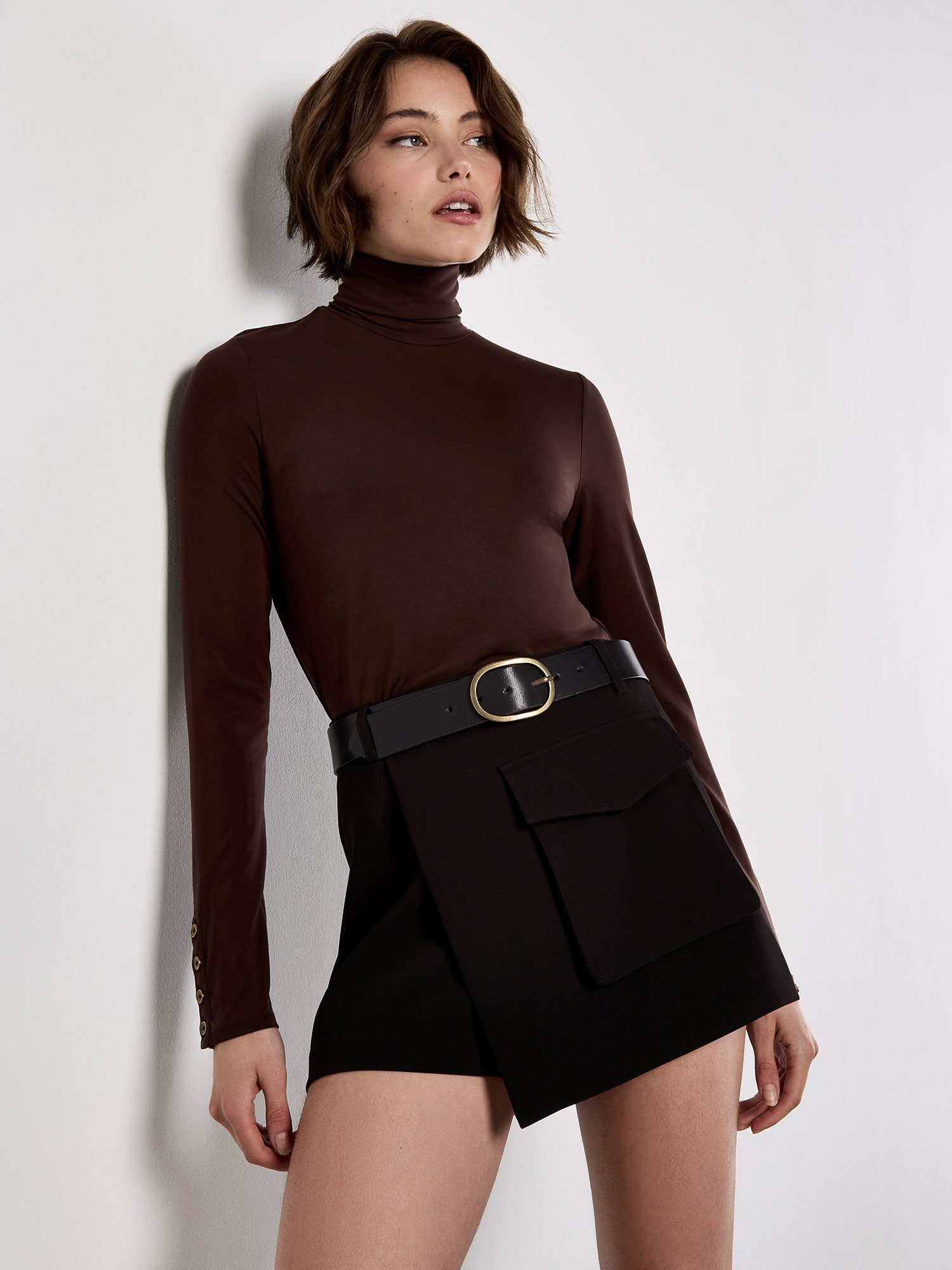 Apricot Minirock Mini-skort im Wickeldesign