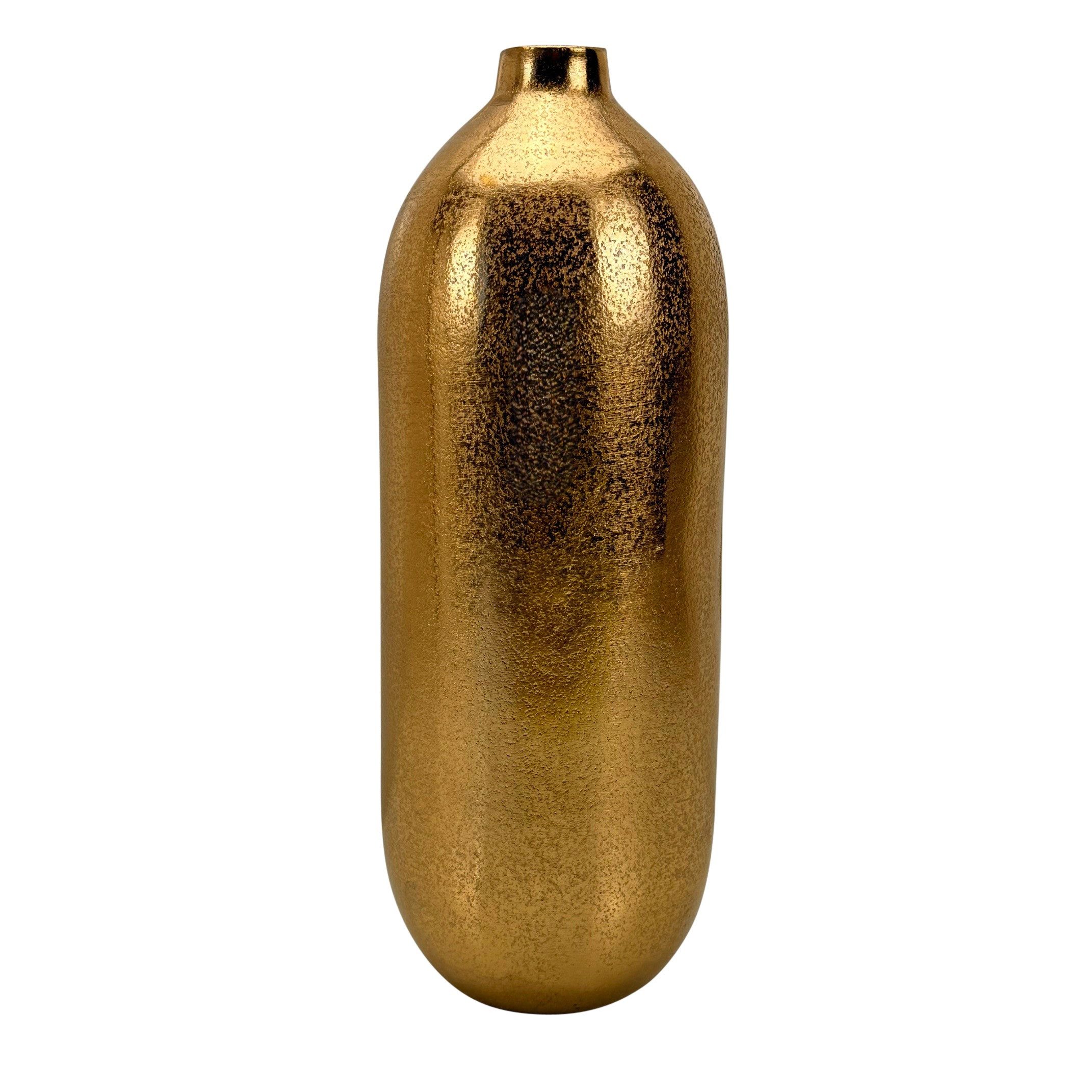Online-Fuchs Dekovase - Blumenvase aus Aluminim in Gold - Rund, modern, 31 günstig online kaufen