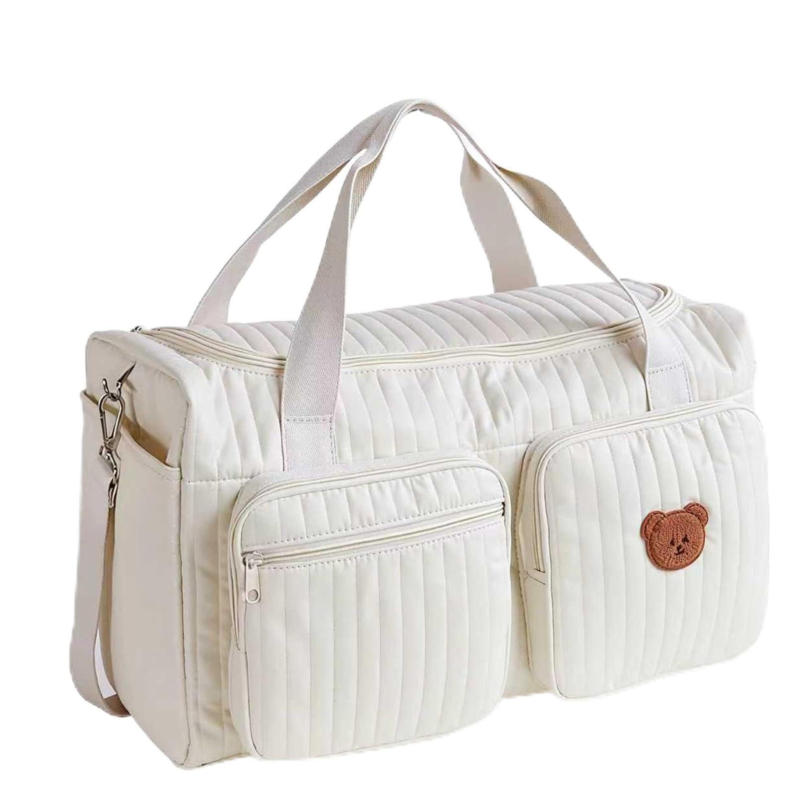 FOUORTUNATE-BEE Wickeltasche Große Wickeltasche Mama Tasche Reisetasche Schultertasche 45×22×26 cm, Für Krankenhaus Kinderwagen Reise Alltag Baby Wickeltasche Organizer