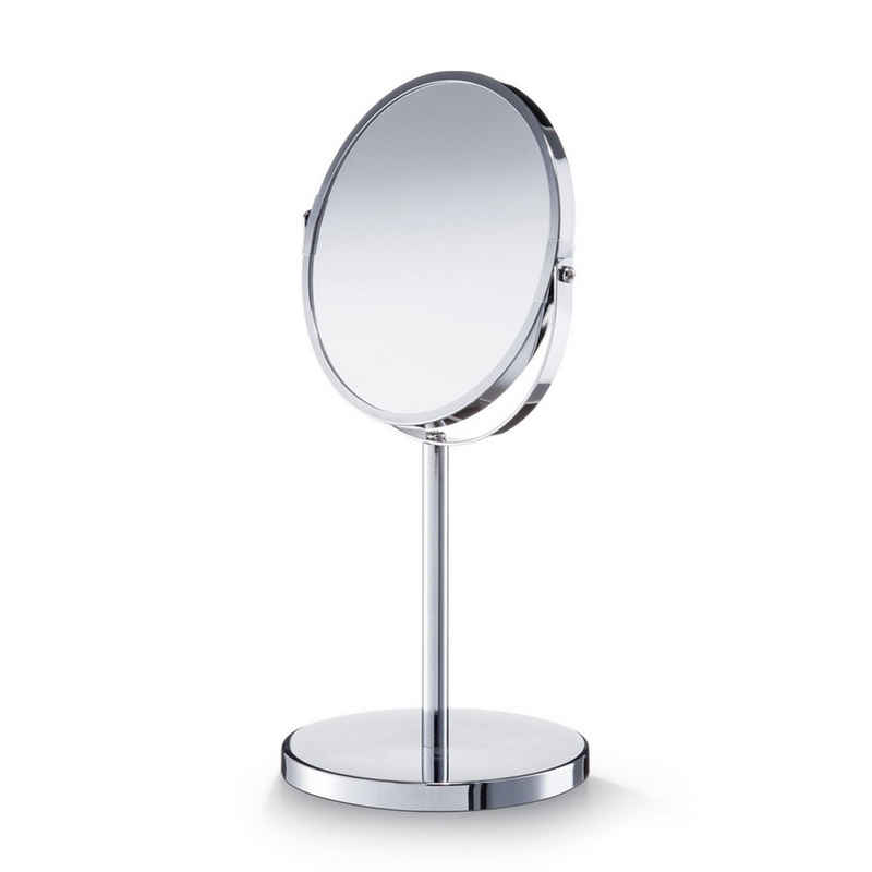 Zeller Present Kosmetikspiegel Kosmetikspiegel mit Standfuß (Stück, 1-St., 1 Kosmetikspiegel), Vergrößerungsspiegel rund drehbar mit Metallfuß
