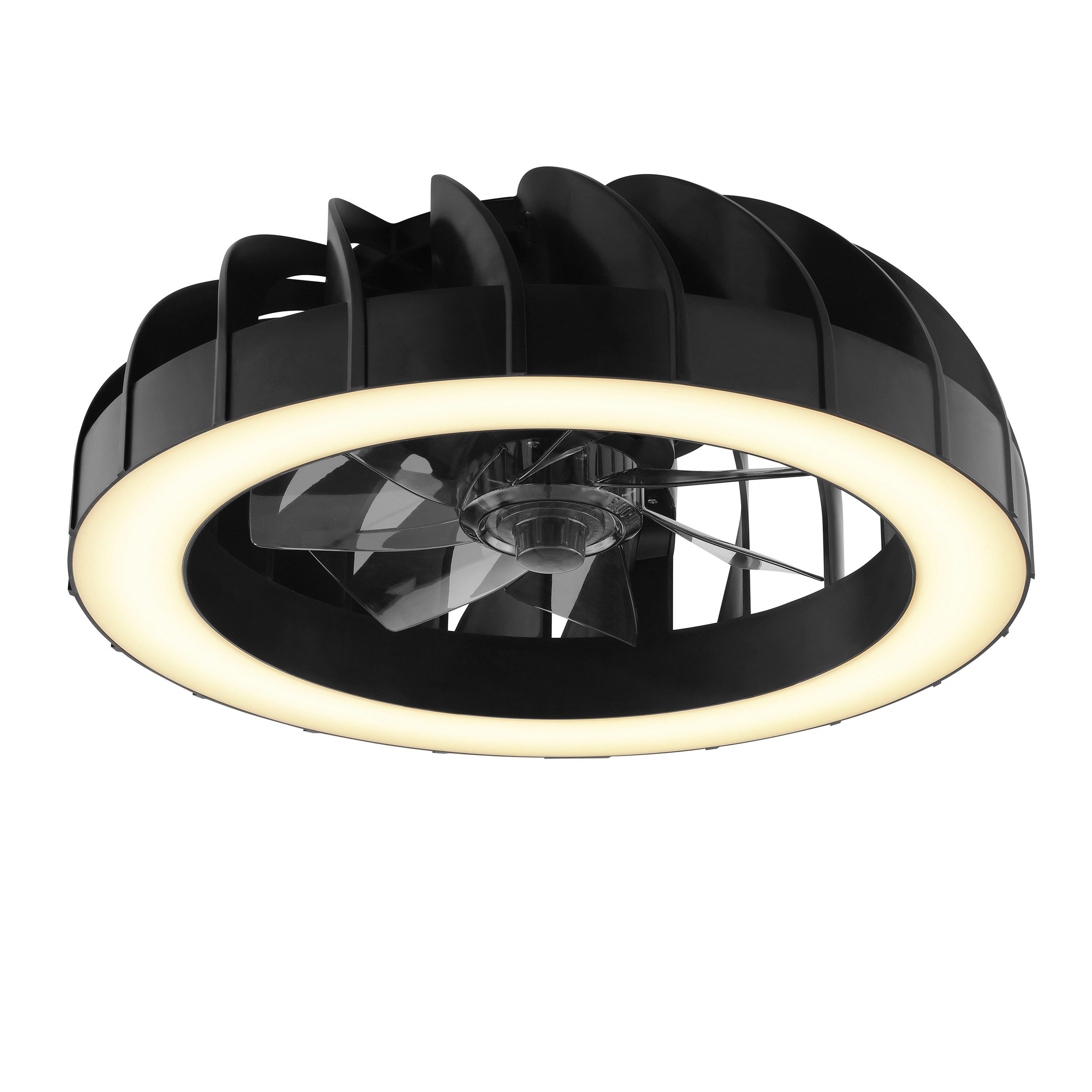 Brilliant LED Deckenleuchte Fanora, CCT - über Fernbedienung, Dimmfunktion, Farbwechsel, Nachtlichtfunktion, RGB, Timerfunktion, Ventilatorfunktion, LED fest integriert, warmweiß - kaltweiß, LED Ventilator Leuchte, 46 cm, 4300 lm, 2700-6500K, dimmbar, RGB
