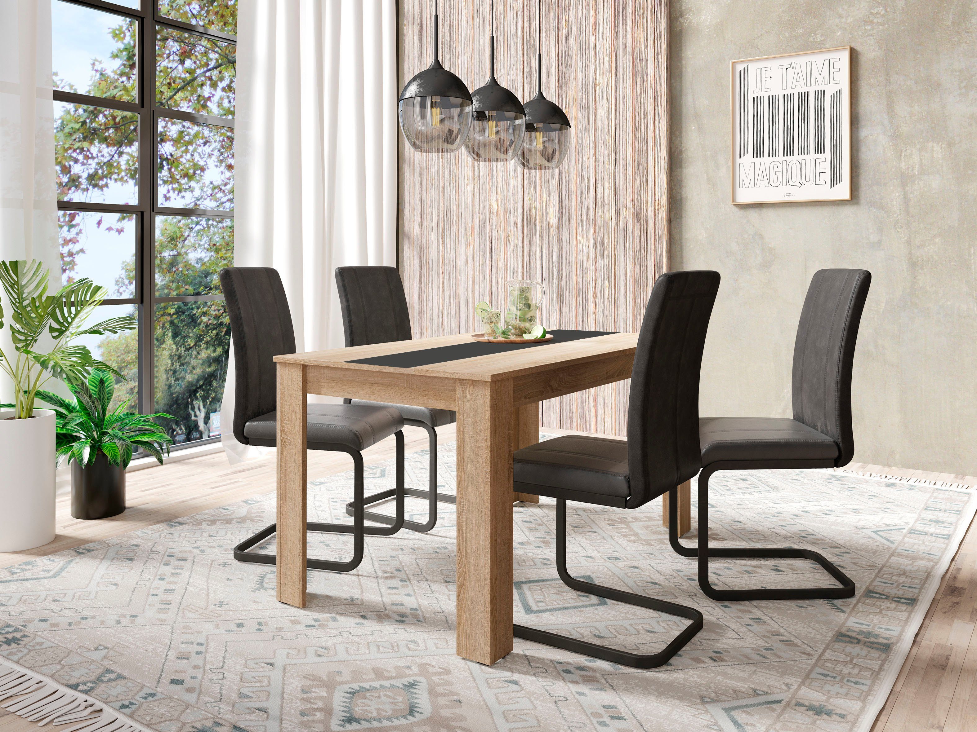 byLIVING Esstisch Nori, Breite 120, 140 oder 160 cm, Mittelplatte wendbar günstig online kaufen