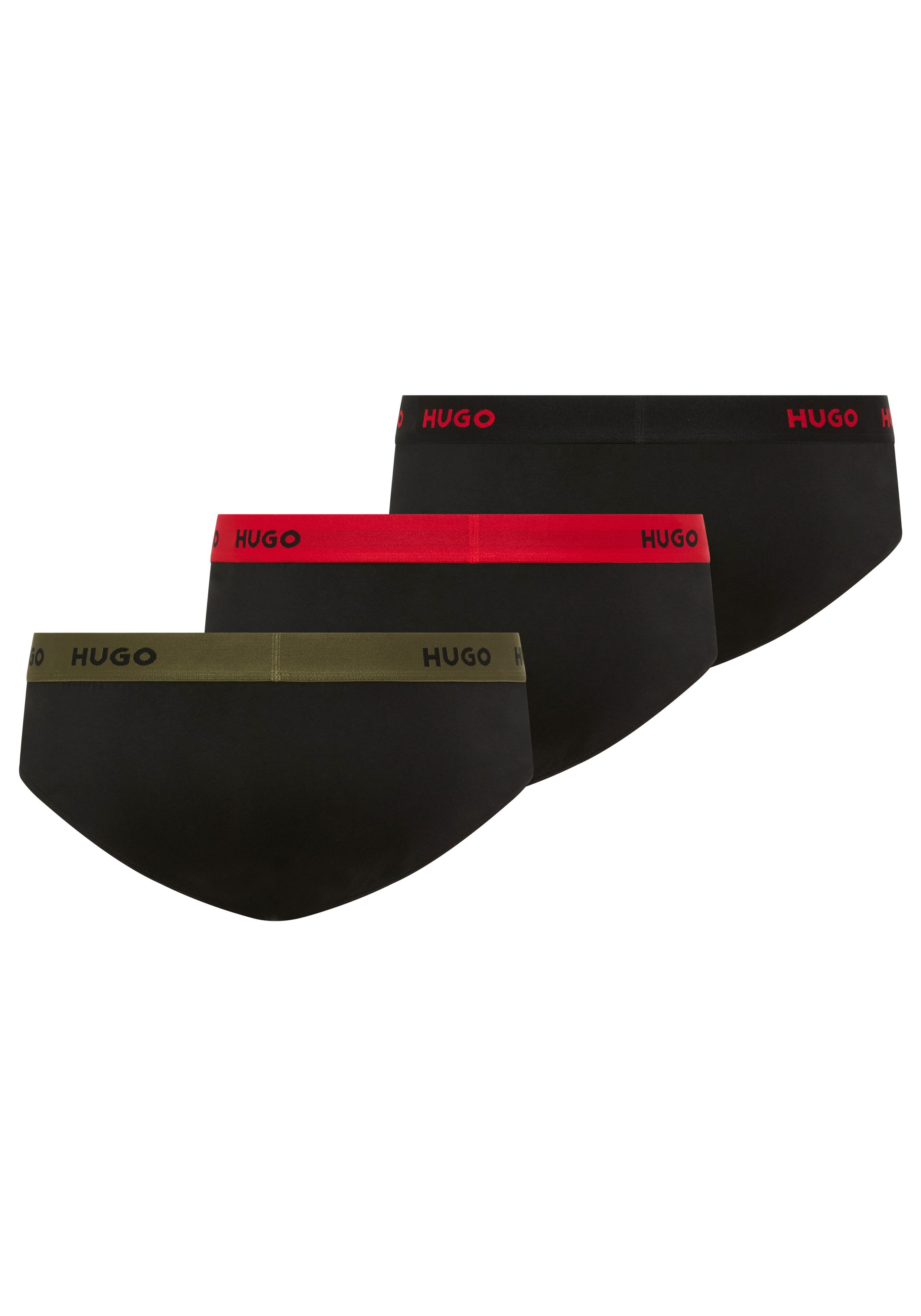 HUGO Hipster HIPBRIEF TRIPL (3-St., 3er) mit elastischem Bund