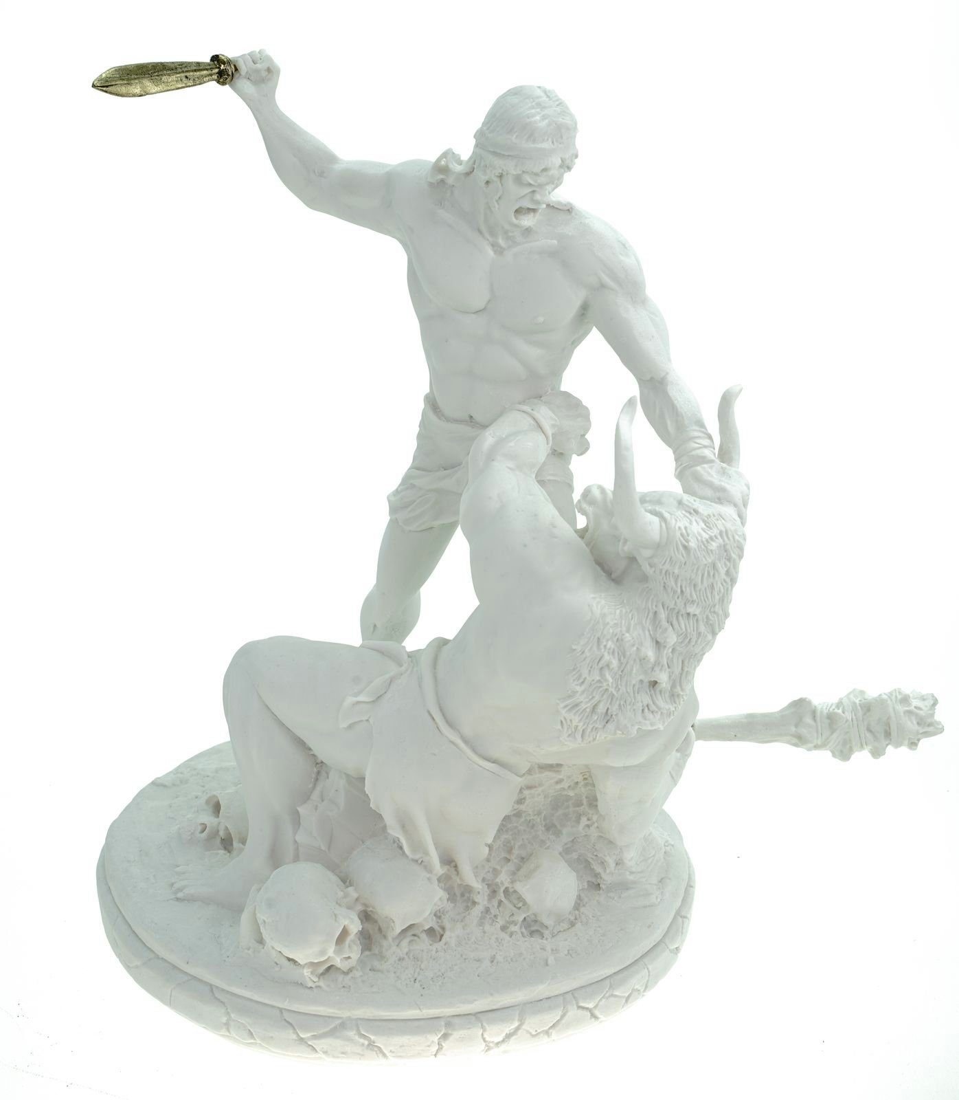 Dekofigur 29 dem Theseus Kampf Schatzkiste mit im Minotaurus Kremers Alabaster cm Figur