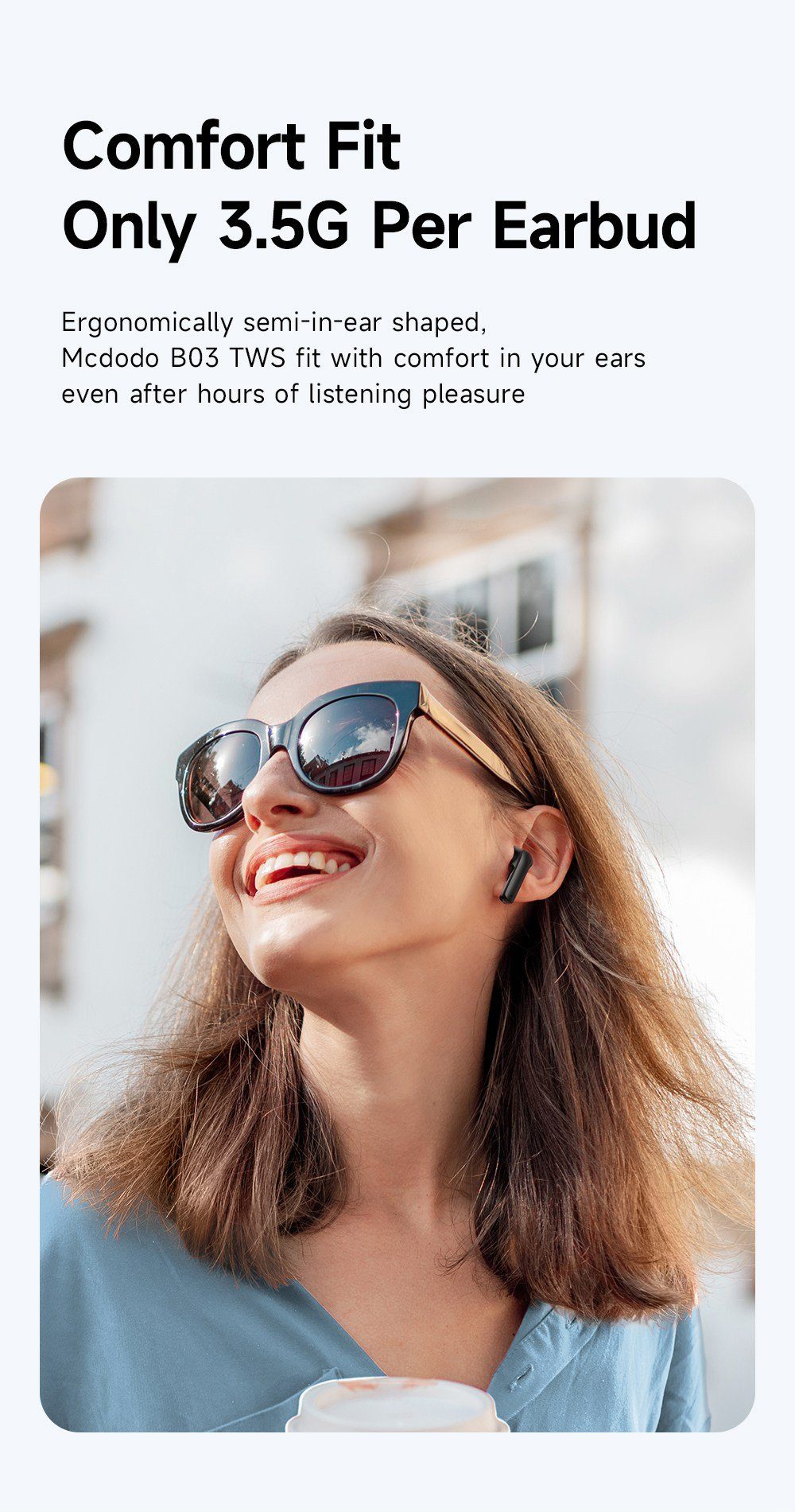 Bluetooth TWS Weiß mcdodo Wireless 5.1 Touch Earbud Kopfhörer Control In-Ear-Kopfhörer wireless IPX4