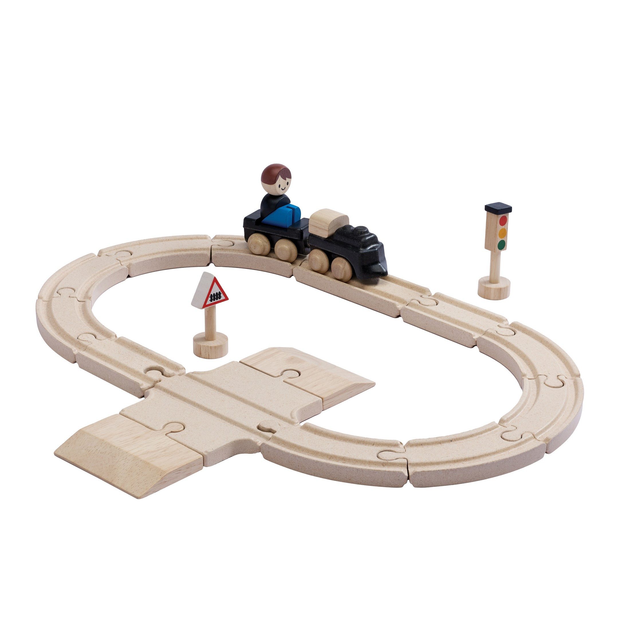 Plantoys Spielzeug-Zug PlanToys- Mein Erstes Zugset - ab 3 Jahre, (Komplettset, 18-tlg)