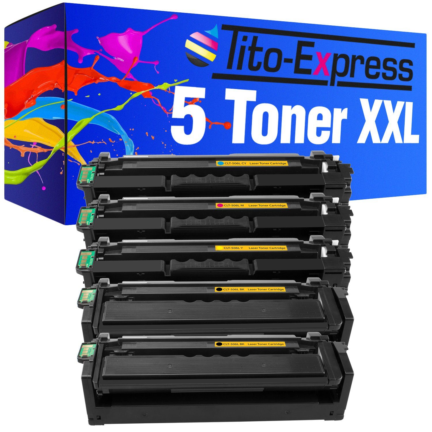 Tito-Express Tonerpatrone 5er Set ersetzt Samsung CLT-506L CLT506L, für CLX-6260 CLX-6260FW CLP-680ND CLX-6260FD CLX-6260FW CLP 680