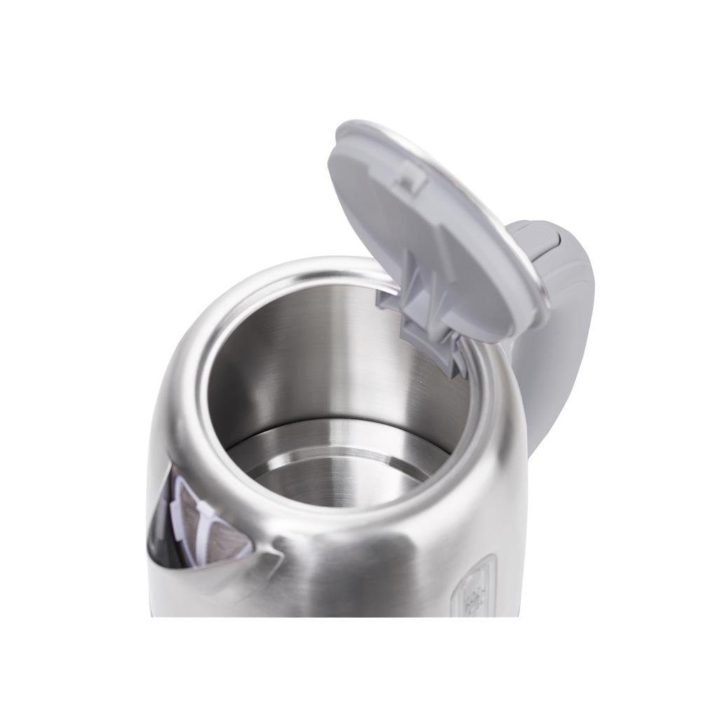 Adler Wasserkocher CR 1278 kabelloser Edelstahl-Wasserkocher, 1,2 Liter, 1630 Watt, Abschaltautomatik