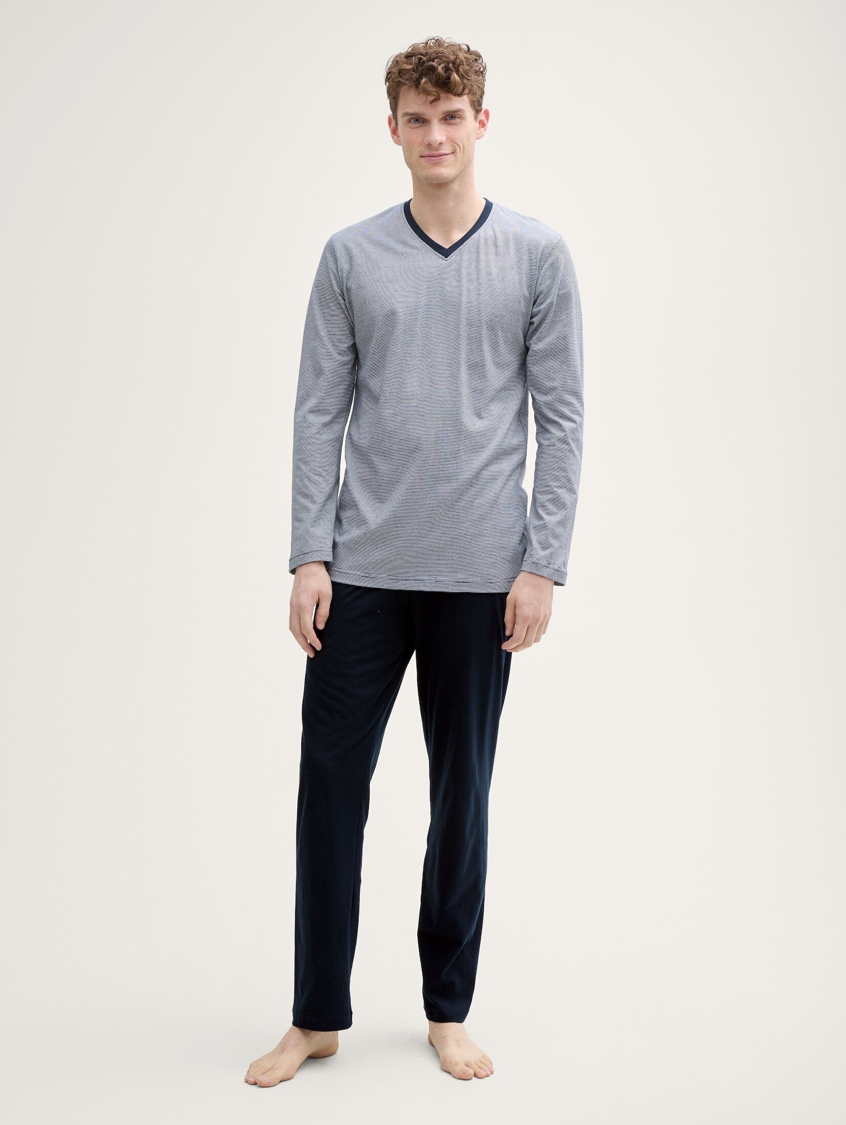 TOM TAILOR Pyjama Unterwäsche (2 tlg) Pyjama-Set aus Baumwolle