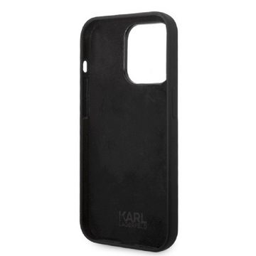 KARL LAGERFELD Handyhülle Case iPhone 14 Pro Katze Silikon 6,1 Zoll, Kantenschutz