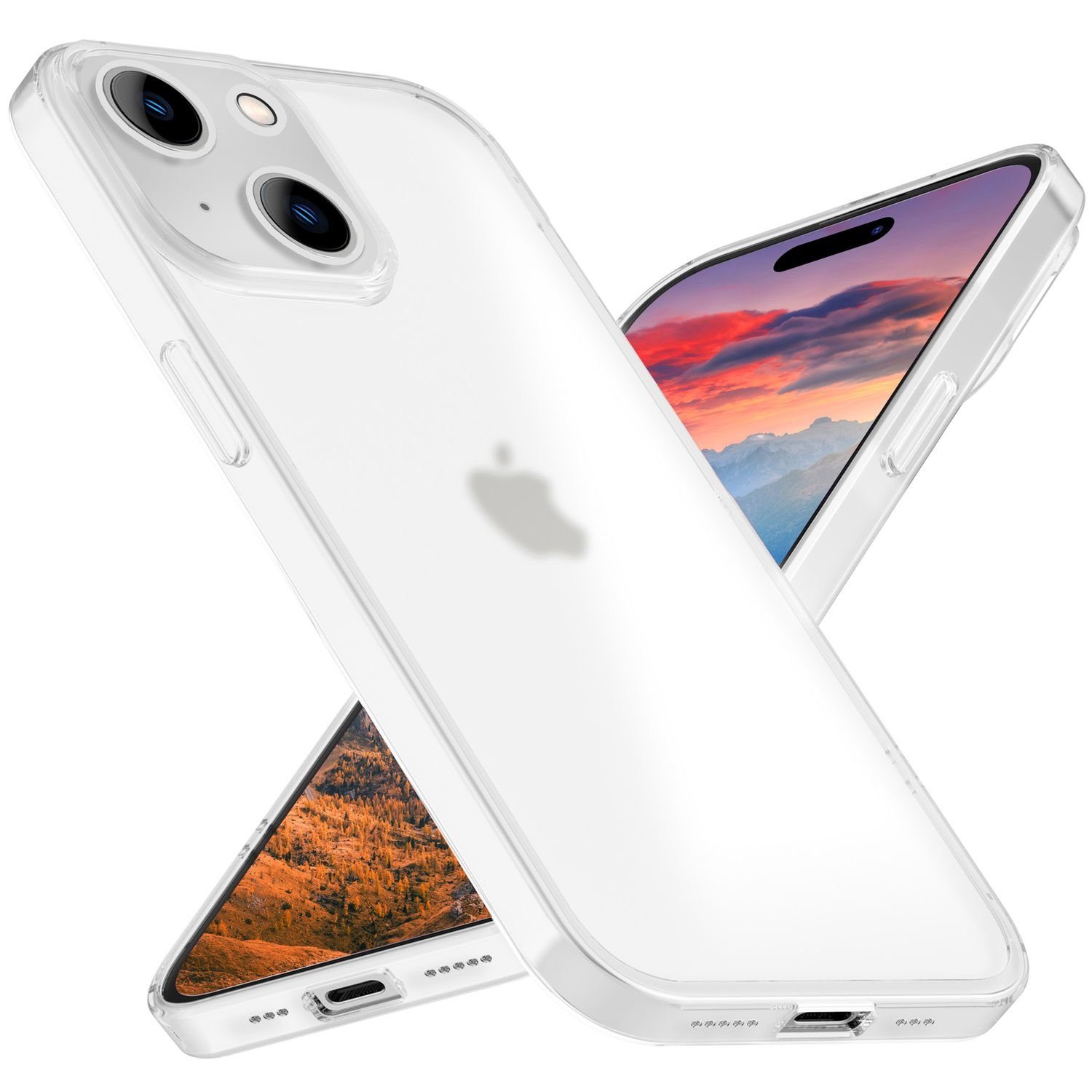 Nalia Smartphone-Hülle Apple iPhone 15 15,5 cm (6,1 Zoll), Ultra Dünne Hülle / Transparent / 0,3mm Slim Case / Anti-Fingerabdruck