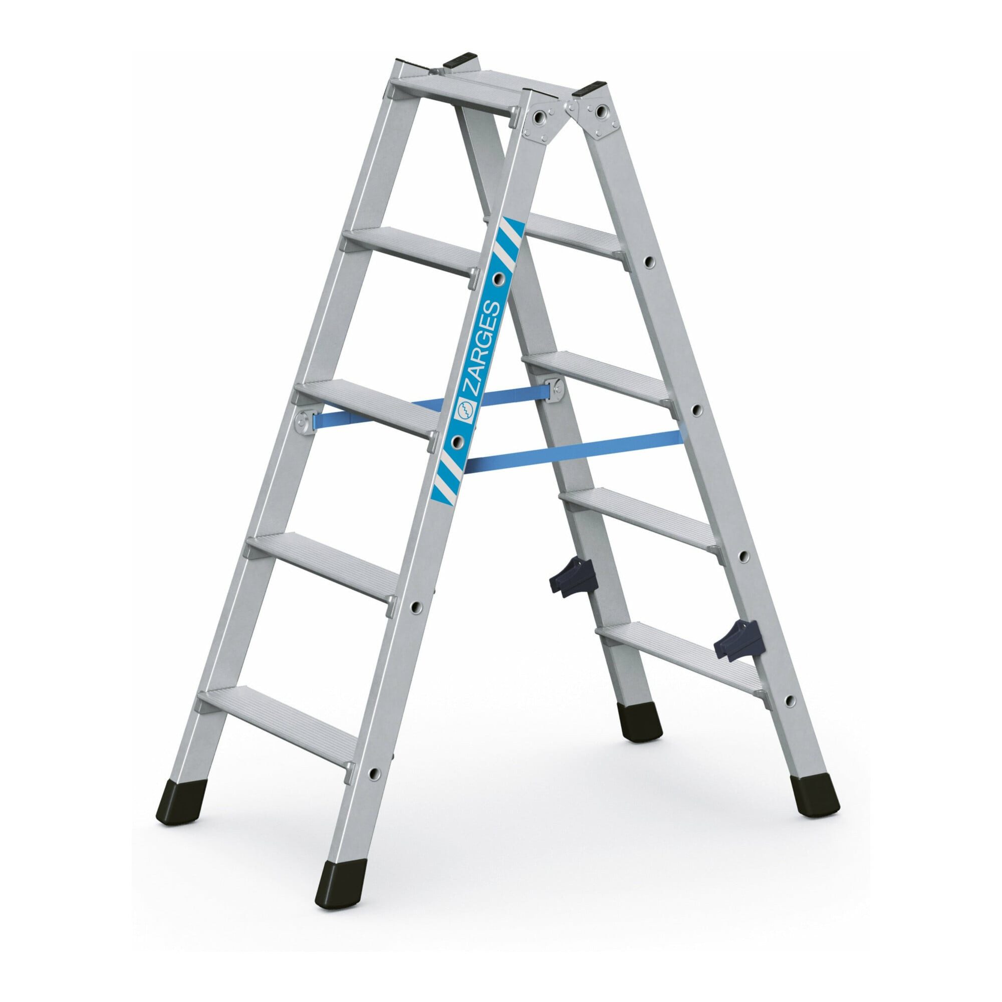 Zarges T-Gleiter ZARGES Nova B - Stufen-Stehleiter 2 x 5 Stufen