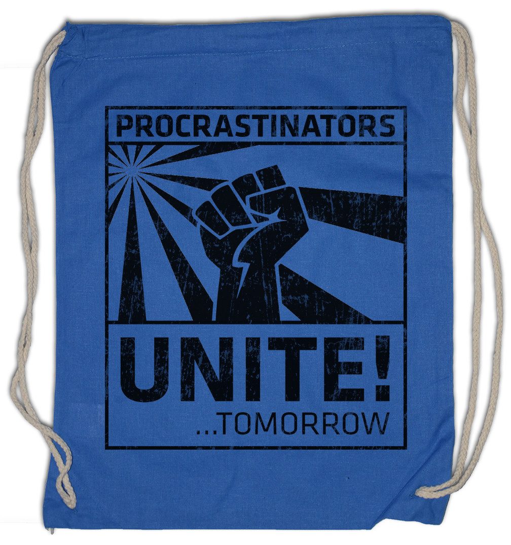 Turnbeutel Procrastinators Unite Turnbeutel Geek Nerd Raised Fist Rebellion