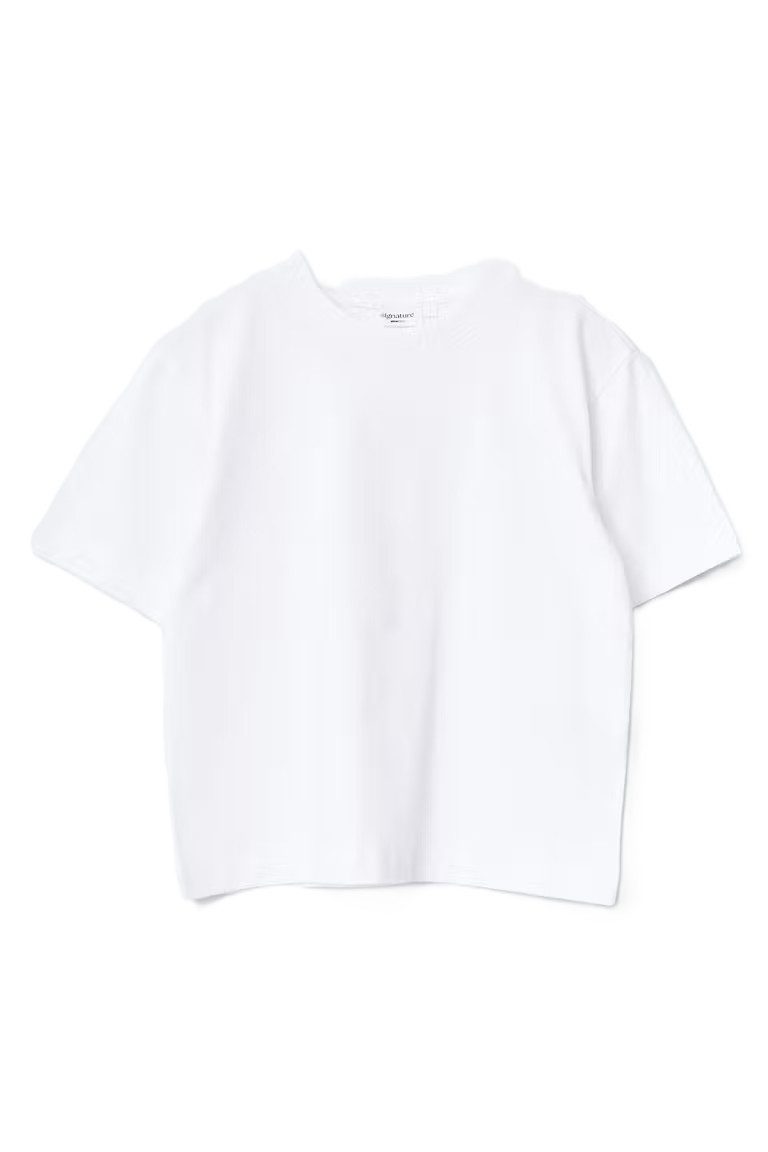 Gina Tricot T-Shirt Perfect tee - Kurzarm T-Shirt weiß aus Baumwolle