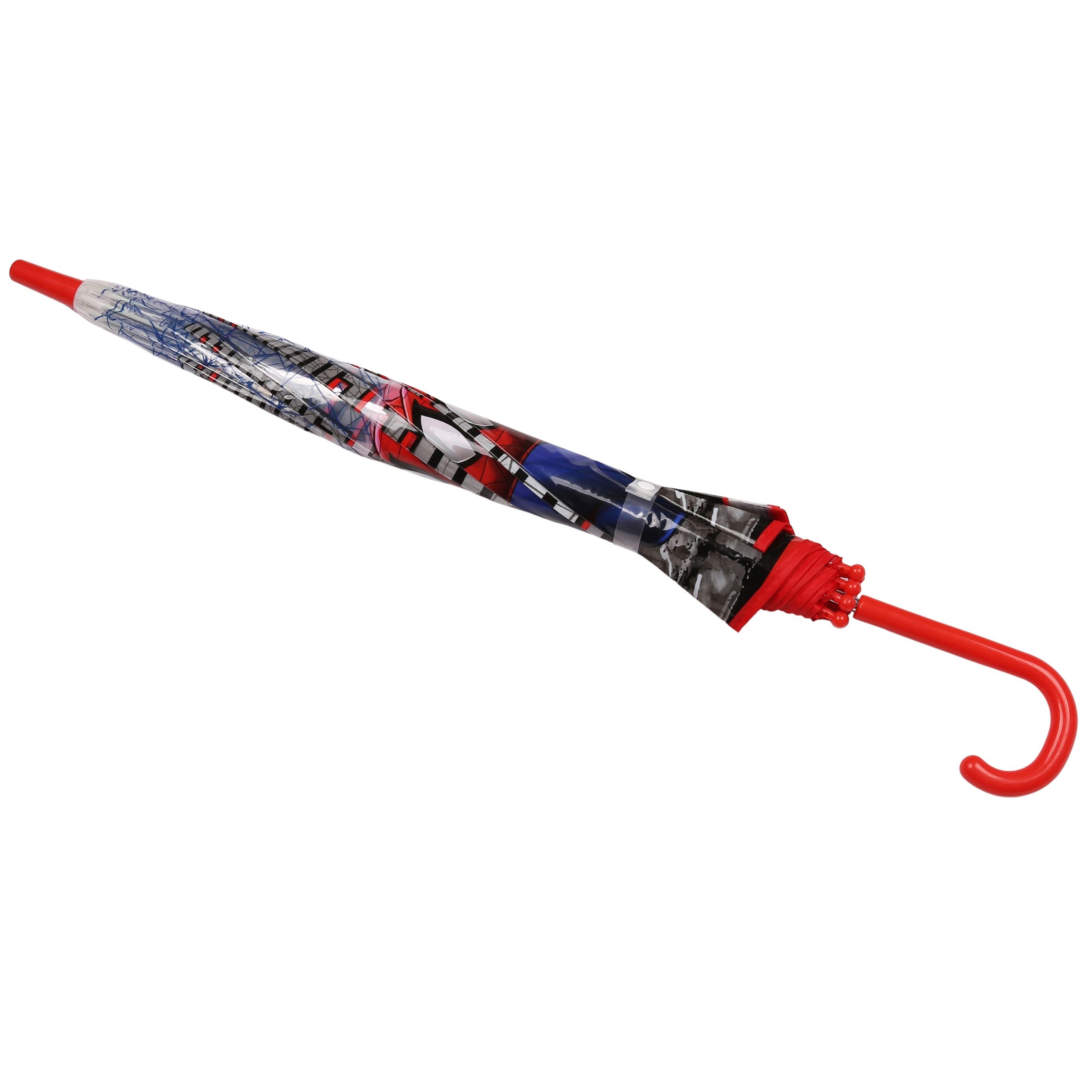 MARVEL Taschenregenschirm MARVEL Spider Man Transparenter Regenschirm, für einen Jungen
