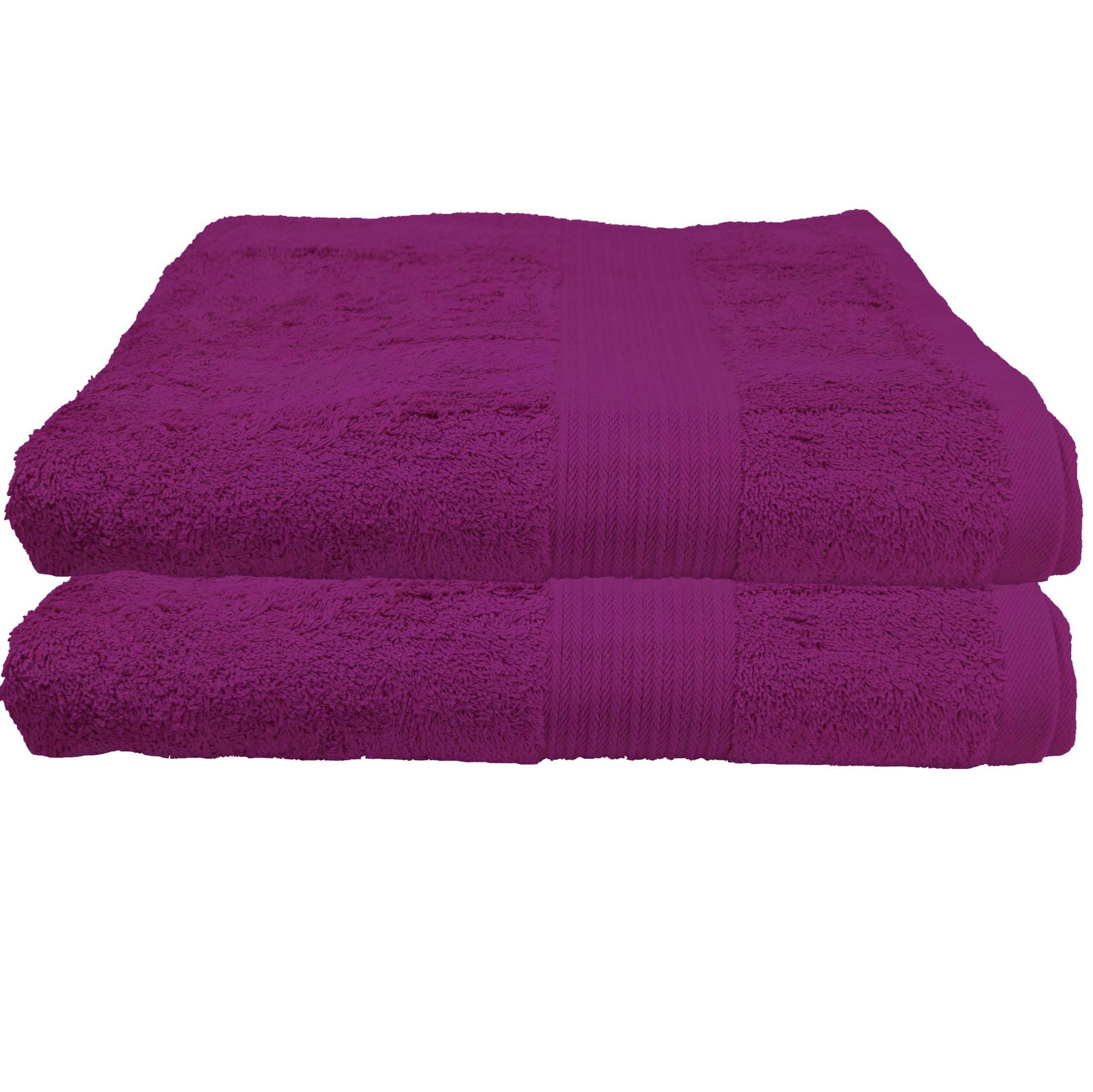 Duschtücher 2-Duschtücher-Fuchsia-Duschtuch 70 x 140 cm
