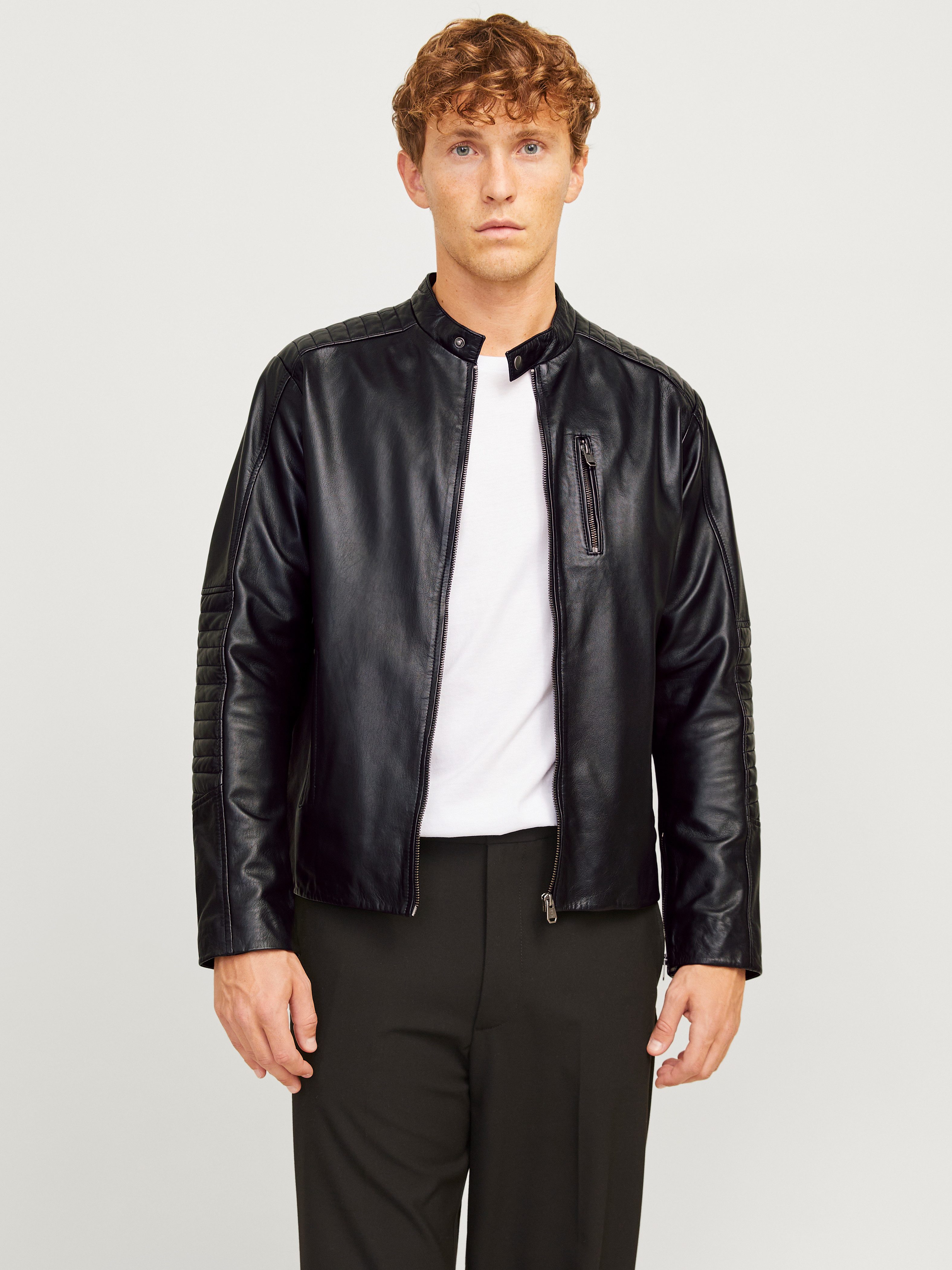Jack & Jones Lederjacke JJELIAM LAMB LEATHER JACKET NOOS mit markanter Schu günstig online kaufen