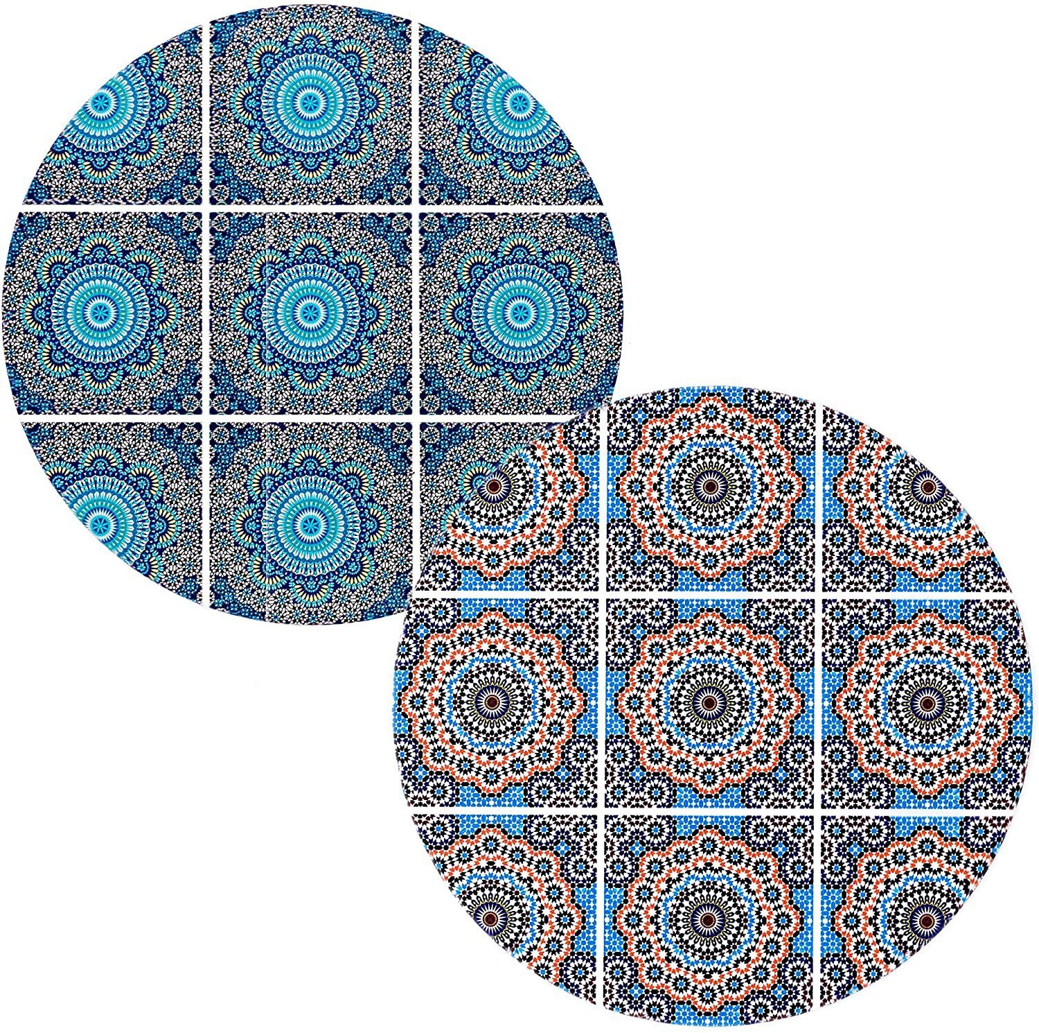 Topfuntersetzer Mosaic (rund, Keramik Moroccan Topfuntersetzer 2er BOHORIA Set Keramik 18cm), Premium Design BOHORIA®