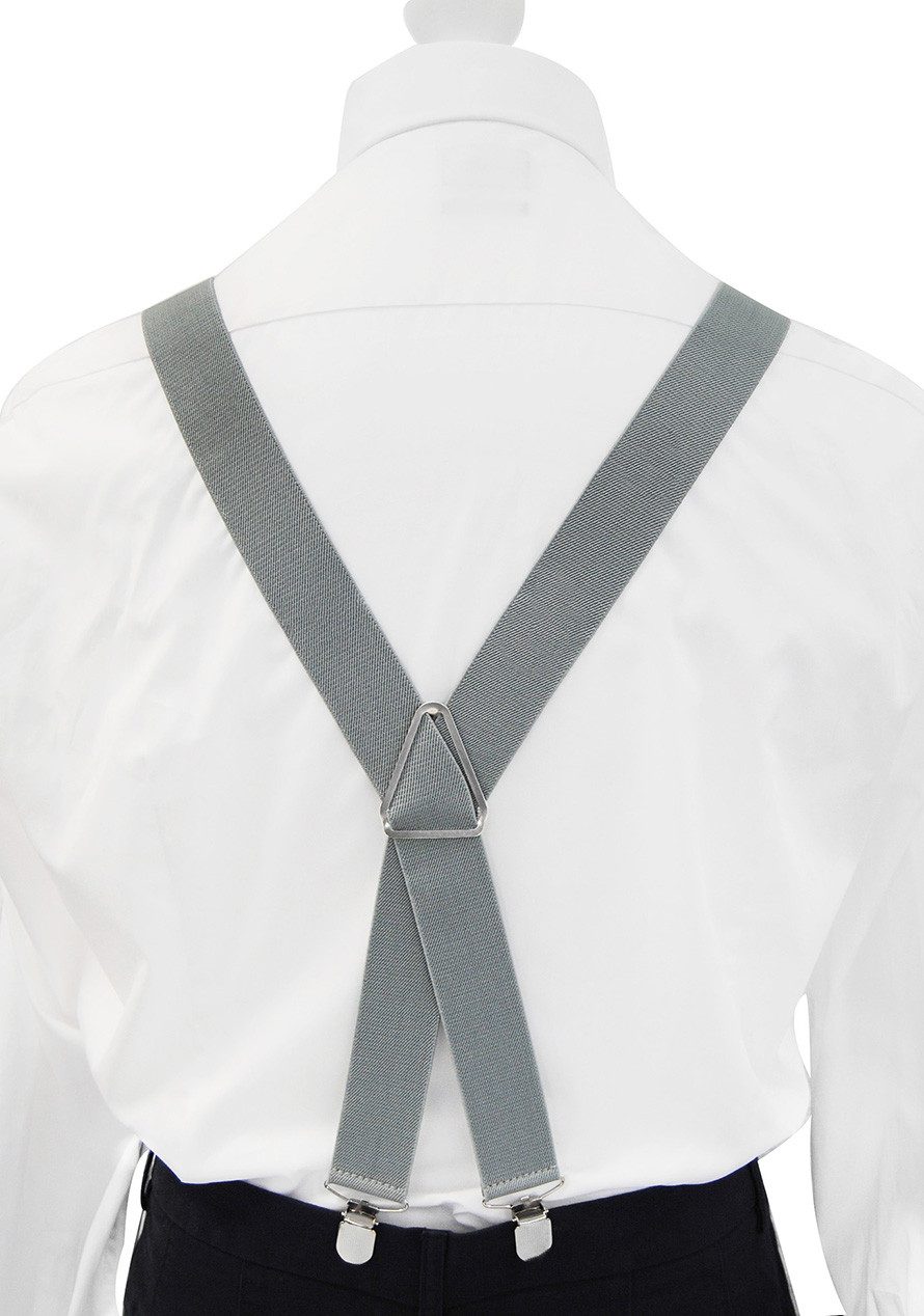 axy Hosenträger Herren Hosenträger 4 Stabile Clips X-Form 3,5cm Breit verstellbar und elastisch 120cm Lang – Bild 5 von 5