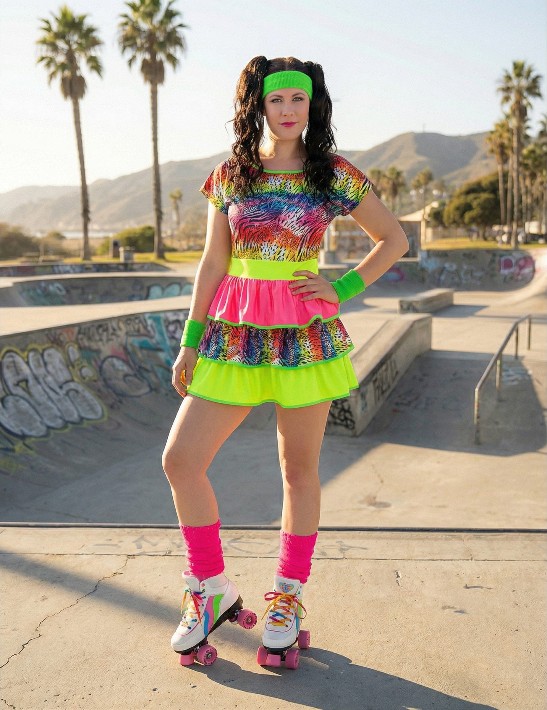 Wilbers Kostüm 80er Jahre Damenkostüm bunt und kitschig