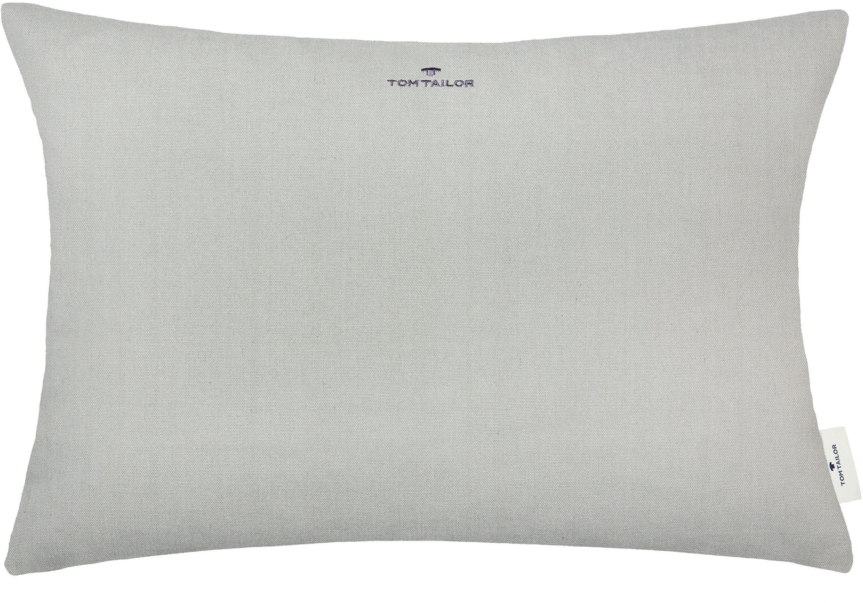 TOM TAILOR HOME Dekokissen Dove Signature, mit Paspel, Kissenhülle ohne Füllung, 1 Stück
