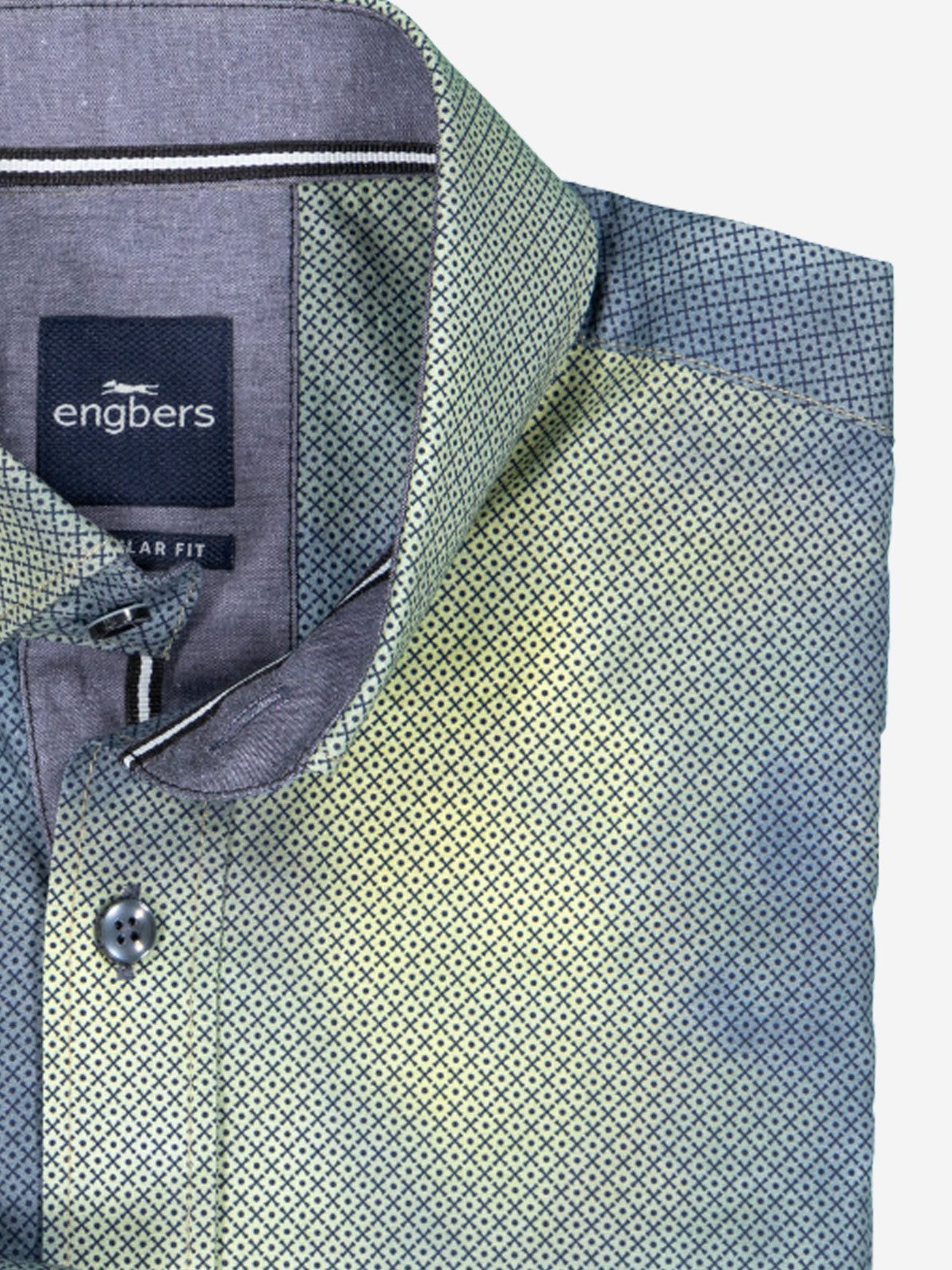 Engbers Langarmhemd engbers Herren Langarm-Hemd gemustert, Gelb günstig online kaufen