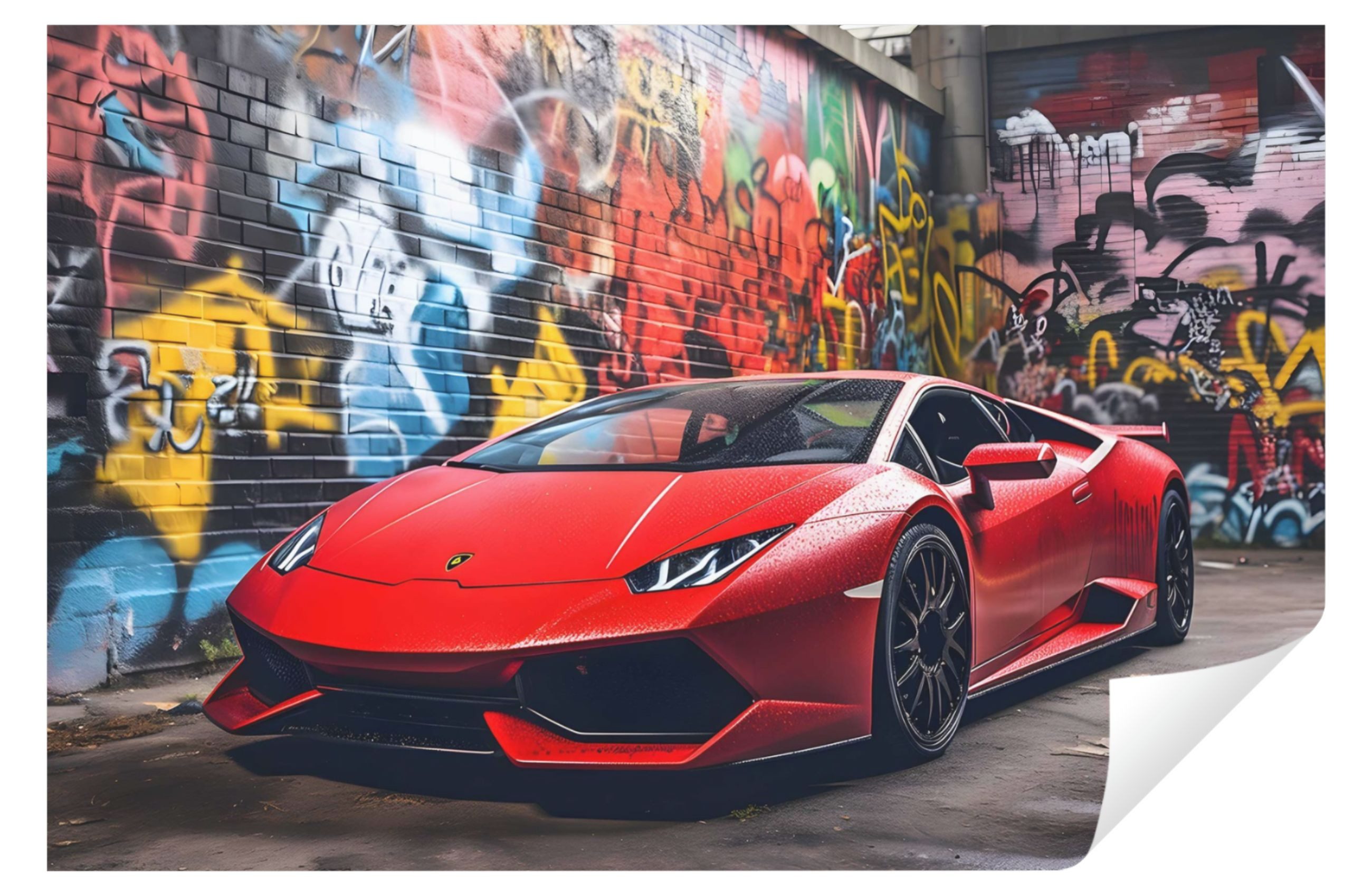 Wallarena Fototapete Kinderzimmer Jungen Auto Graffiti Sportwagen Vlies Tap günstig online kaufen