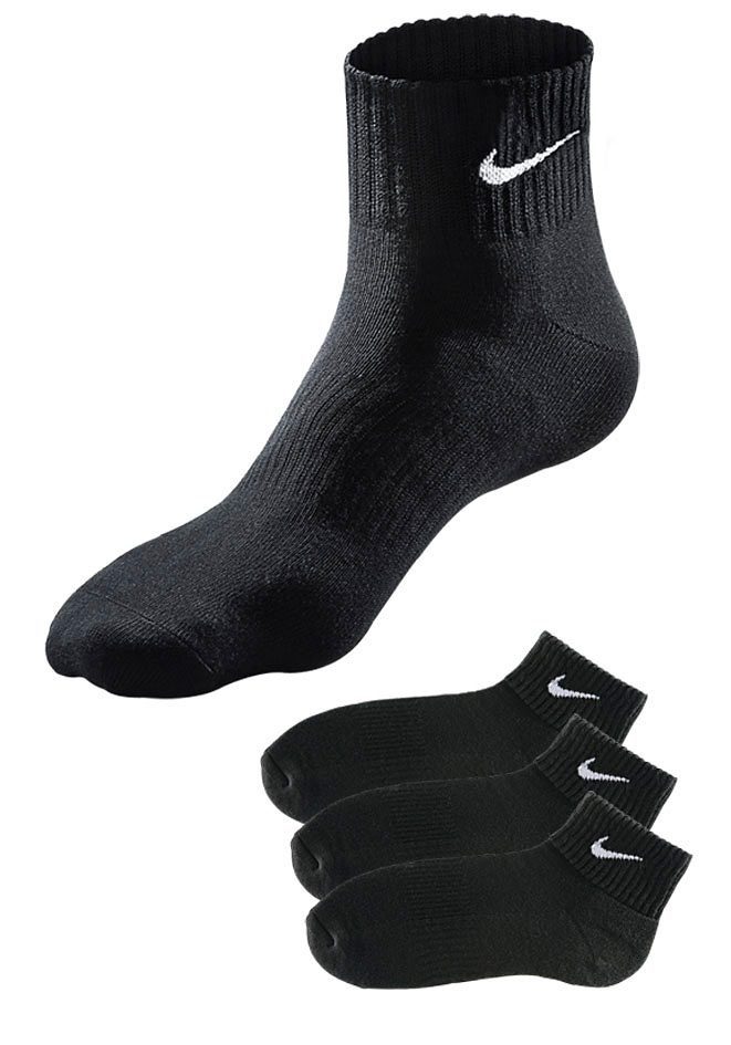Nike Kurzsocken (3-Paar) mit weichem Frottee