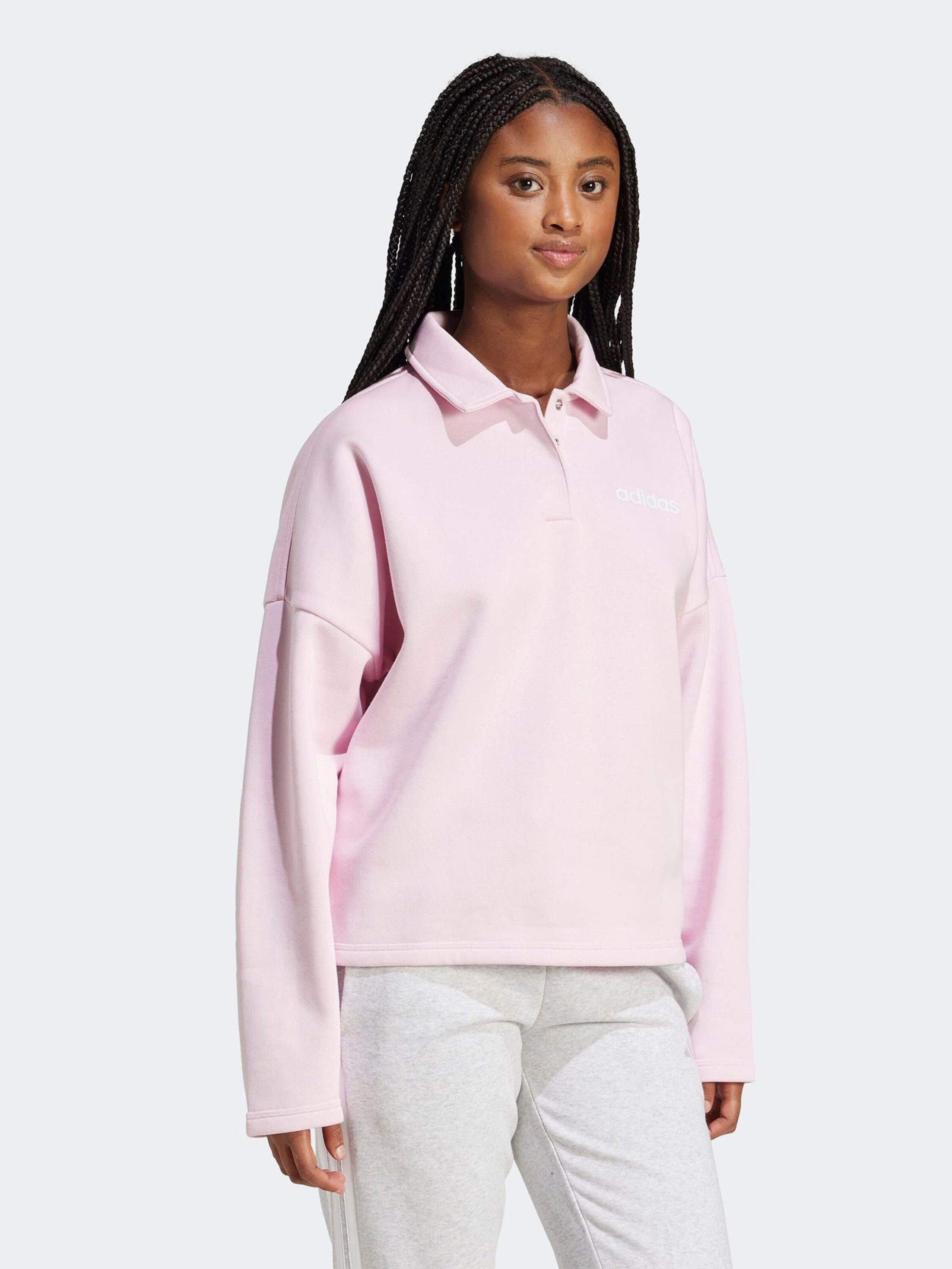 adidas Sportswear Sweatshirt ESSENTIALS LINEAR FLEECE POLO (1-tlg) Weiteres Detail