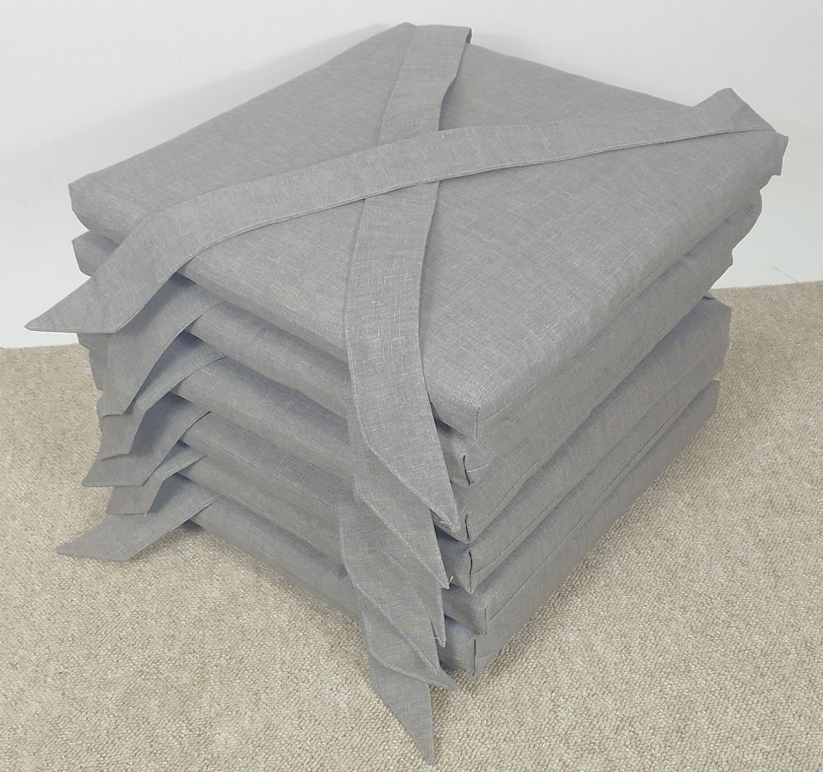 Rattani Stuhlkissen Sitzkissen, Stuhlkissen Marina "eckig" Fb. dunkel grau günstig online kaufen