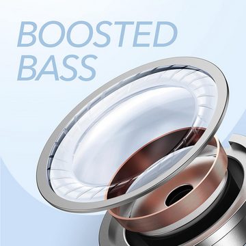 SoundCore Klangqualität einzugehen In-Ear-Kopfhörer (Mit bis zu 32 Stunden Akkulaufzeit kannst du stundenlang deine Lieblingsmusik genießen, ohne unterbrechen zu müssen., 10mm Audiotreiber, intensiver Bass, minimalistisches, in Ozeanblau)