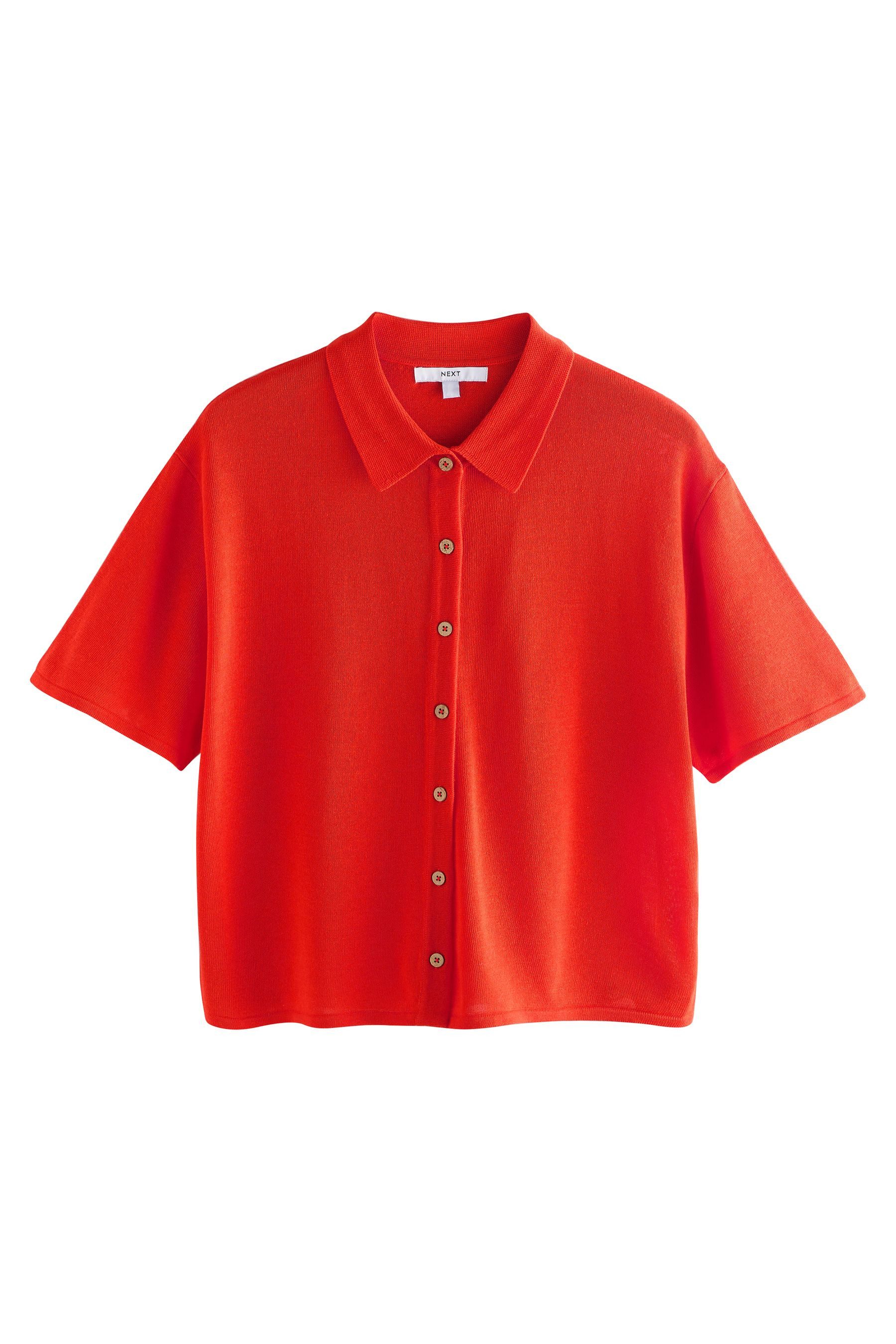 Next Kurzarmbluse Kurzarmbluse mit Kragen und Leinenanteil (1-tlg) günstig online kaufen