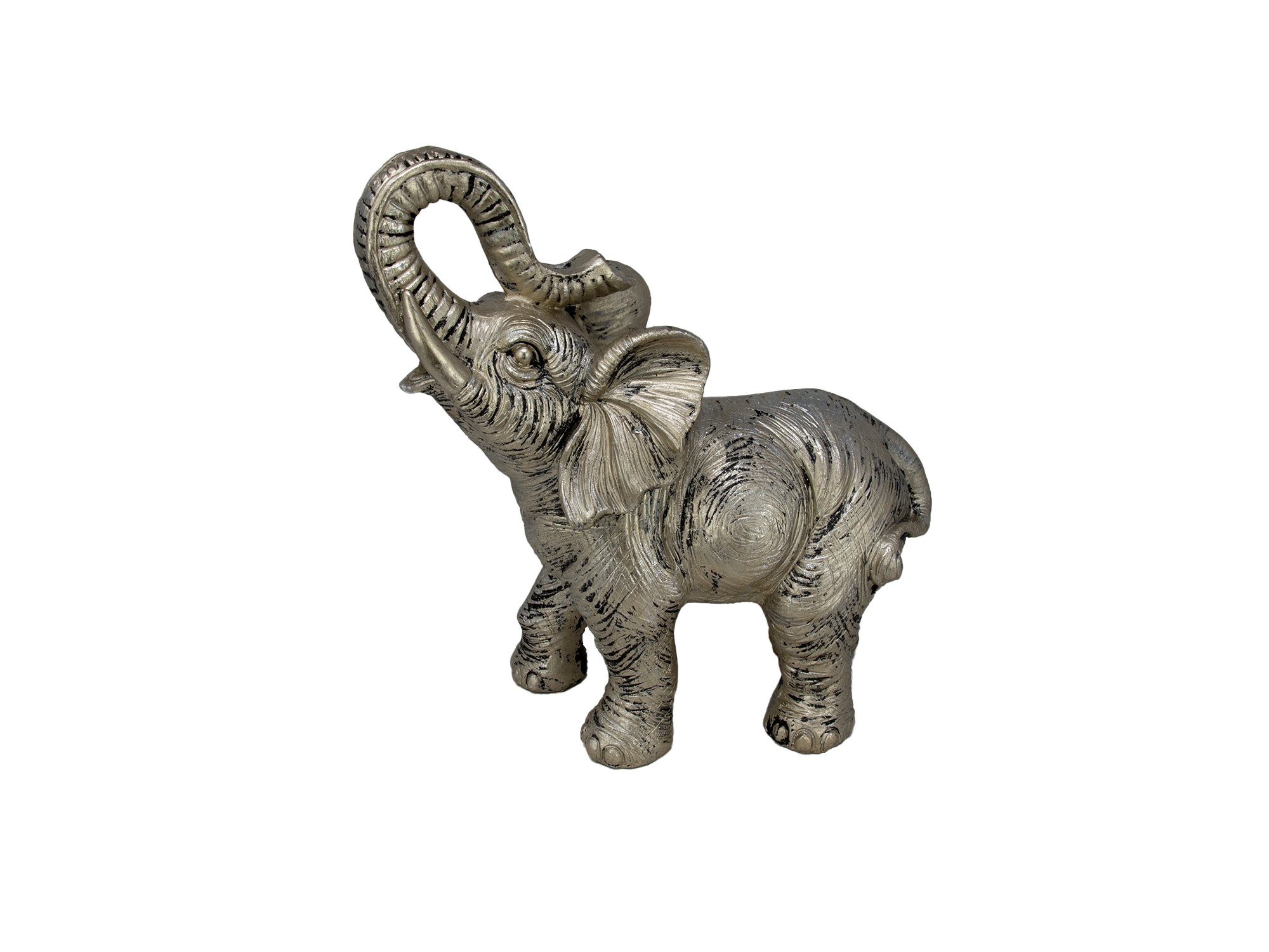 Klaus Skulptur Elefant stehend, silber, ca. 38,5 cm