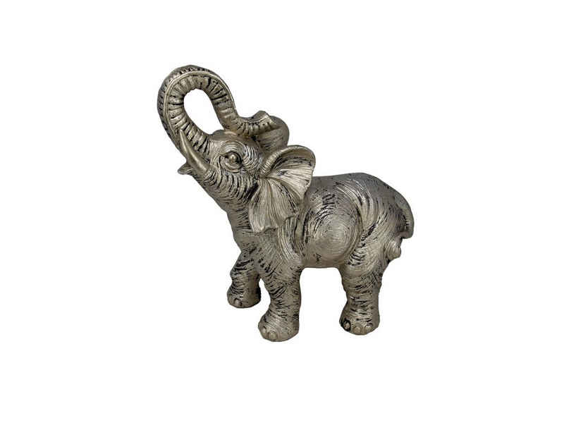 Klaus Skulptur Elefant stehend, silber, ca. 38,5 cm