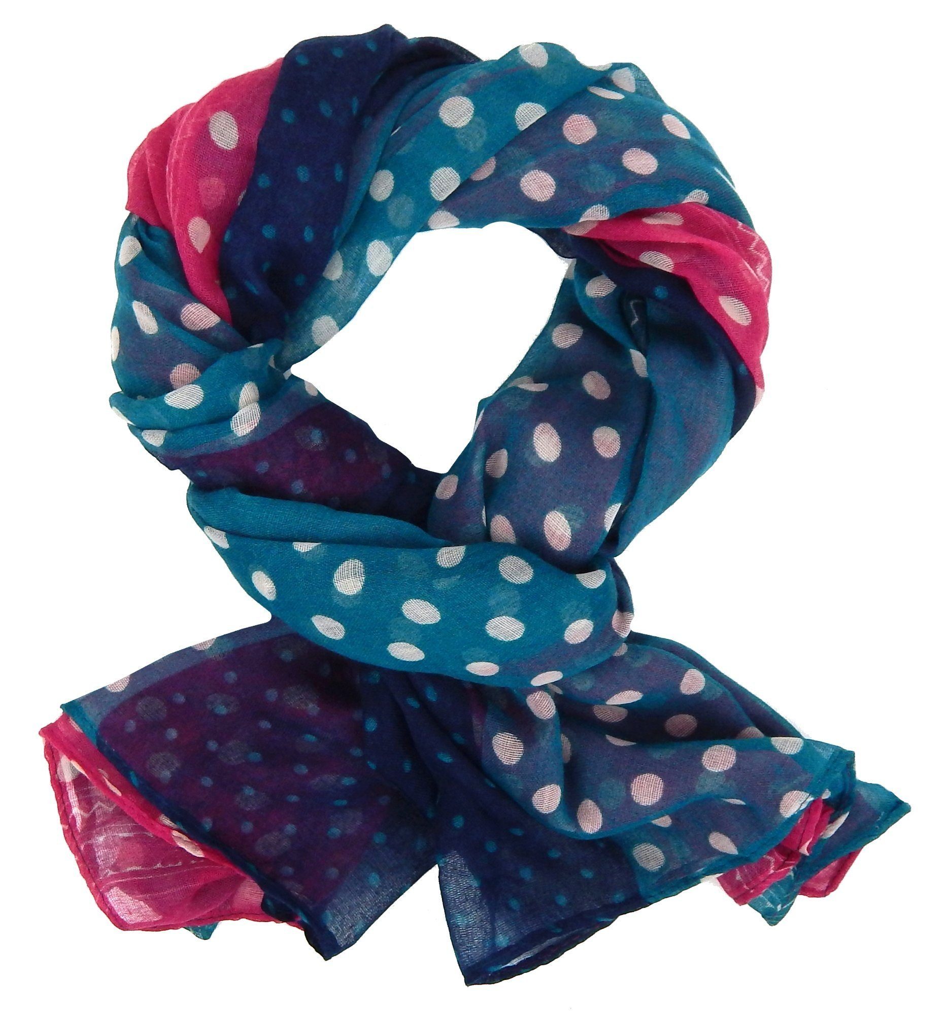 Ella Jonte Modeschal, schöner weicher Punkteschal perfekt zu kombinieren Viskose