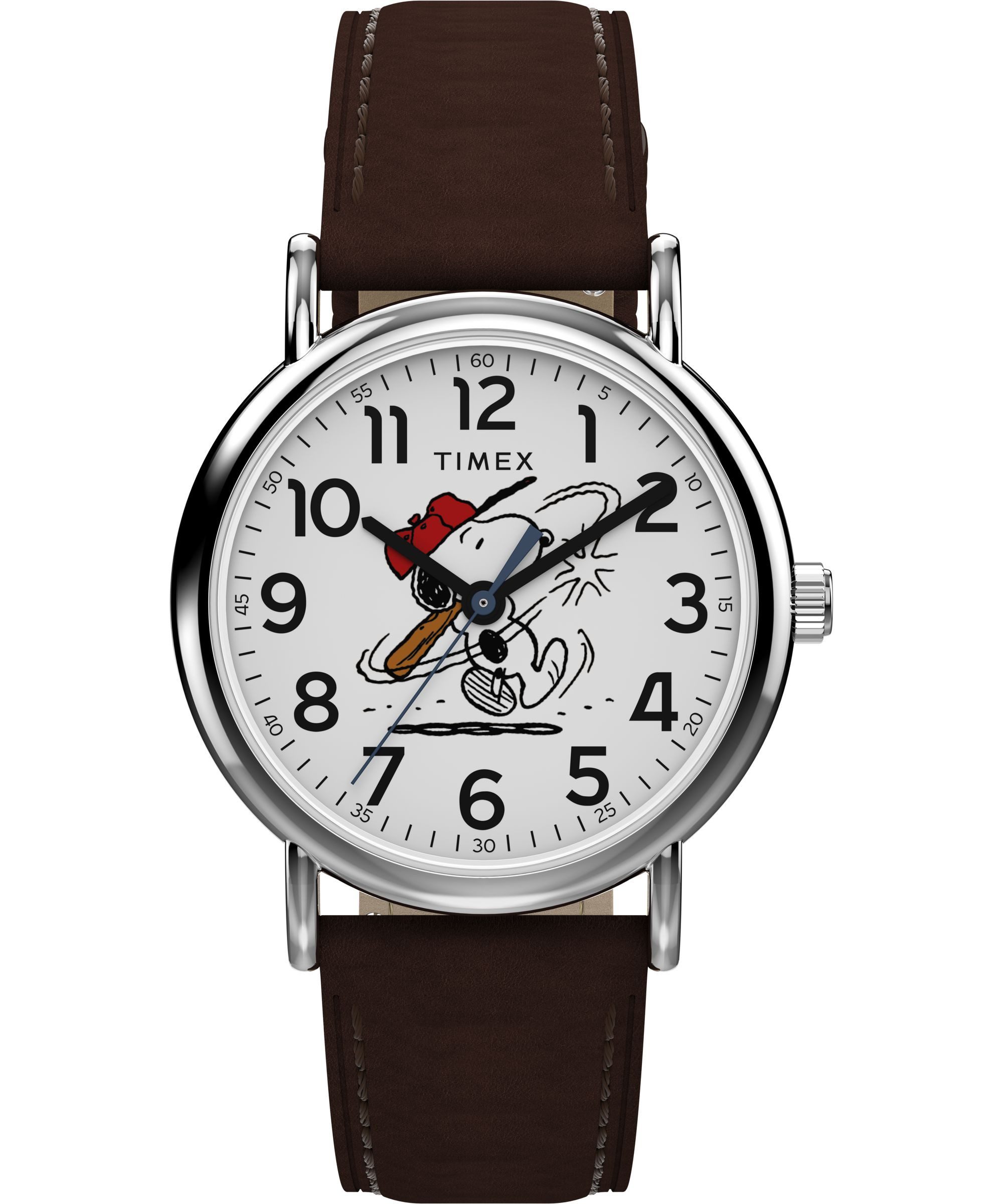 Timex Quarzuhr Timex x Peanuts Weekender Baseball Classic TW2Y51500VV, Armbanduhr, Damenuhr, Herrenuhr, Lederarmband, analog