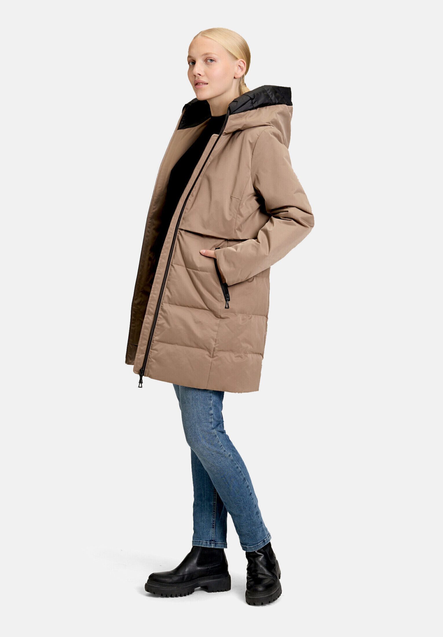 Amber & June Winterjacke Damen mit Kapuze