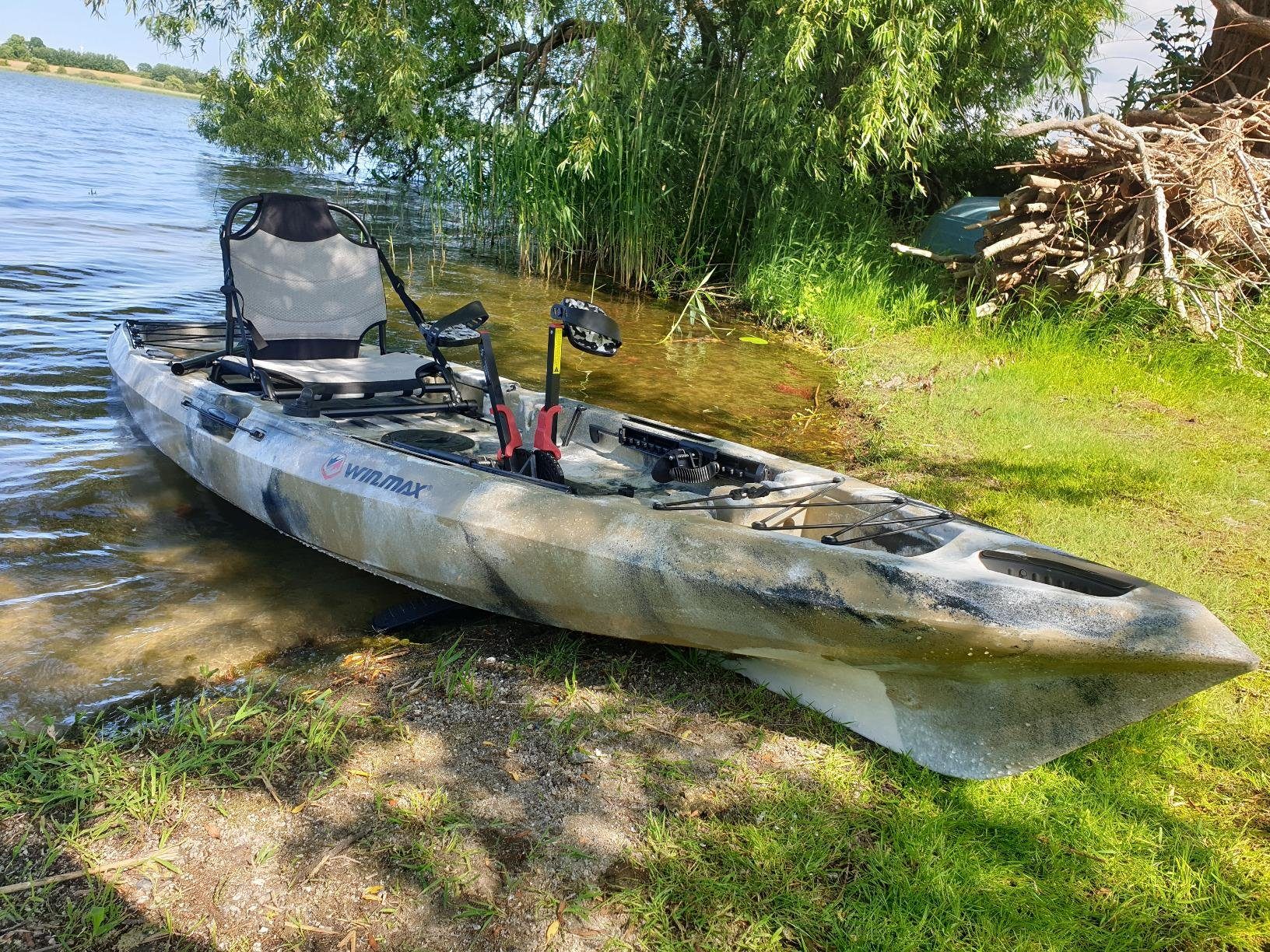 WIN.MAX Sit-on-Top Kajak »KILLER WHALE Kayak set Single Angelkajak 1 person  mit Kombi-Paddel«, BxLxH: 77x360x30cm online kaufen | OTTO