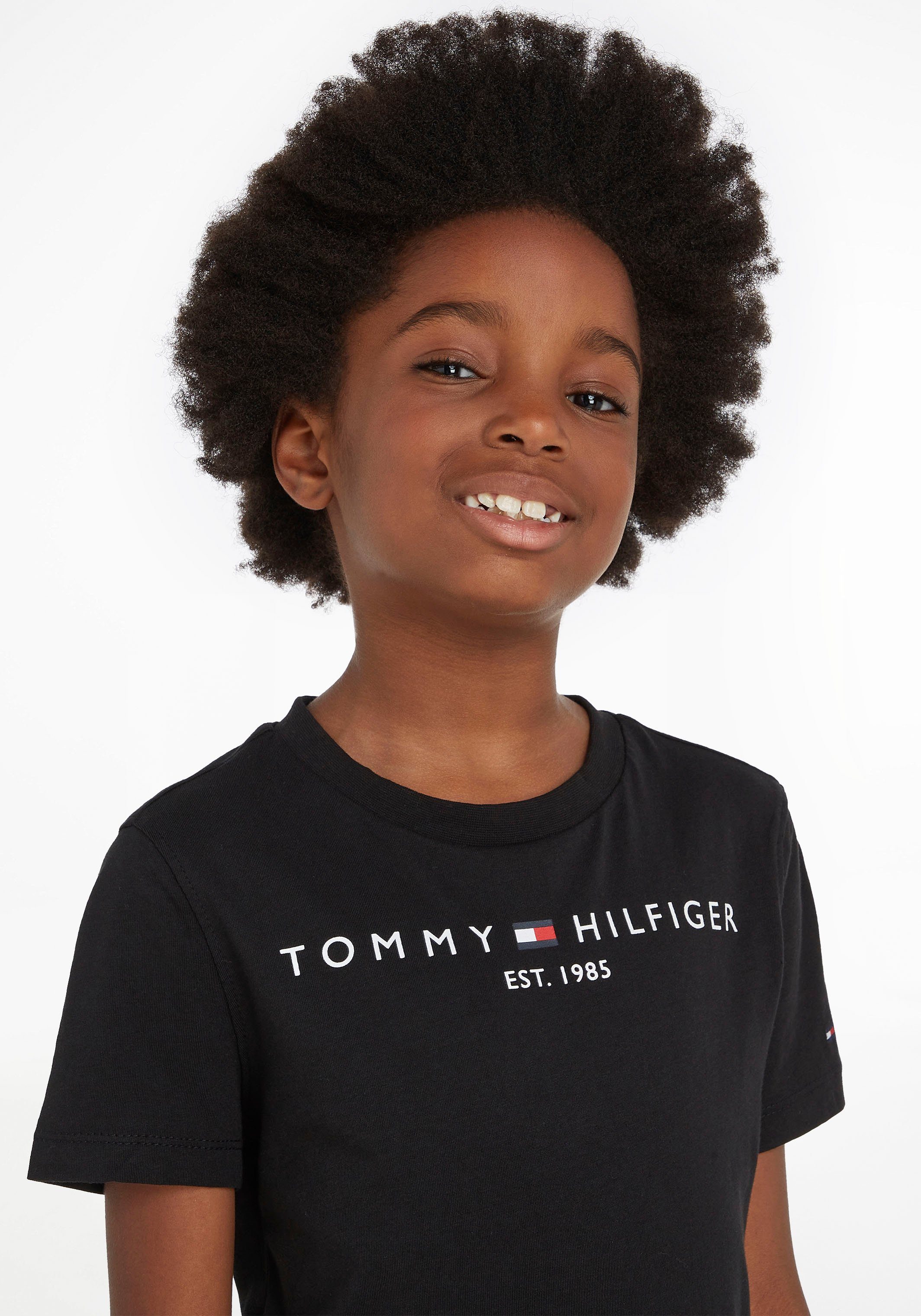 TEE für Tommy Mädchen T-Shirt Hilfiger ESSENTIAL Jungen und