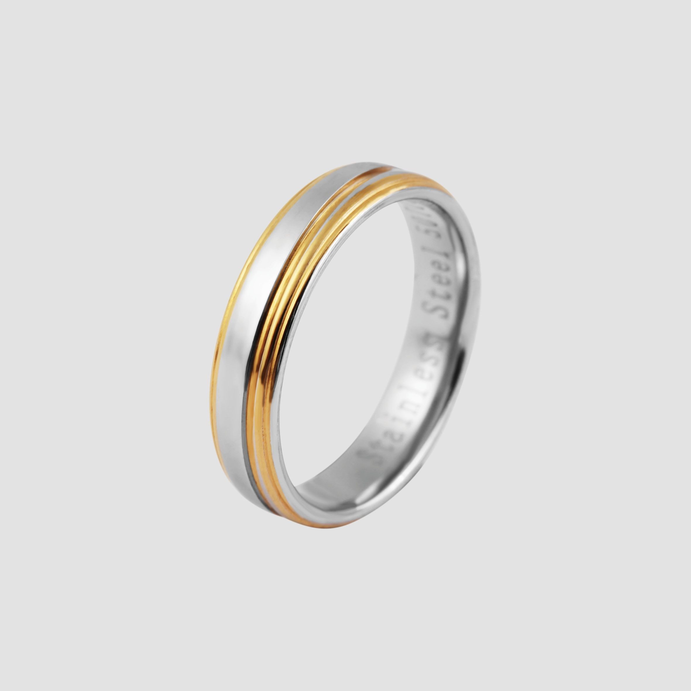 AKZENT Fingerring Mitar aus Edelstahl, bicolor, günstig online kaufen